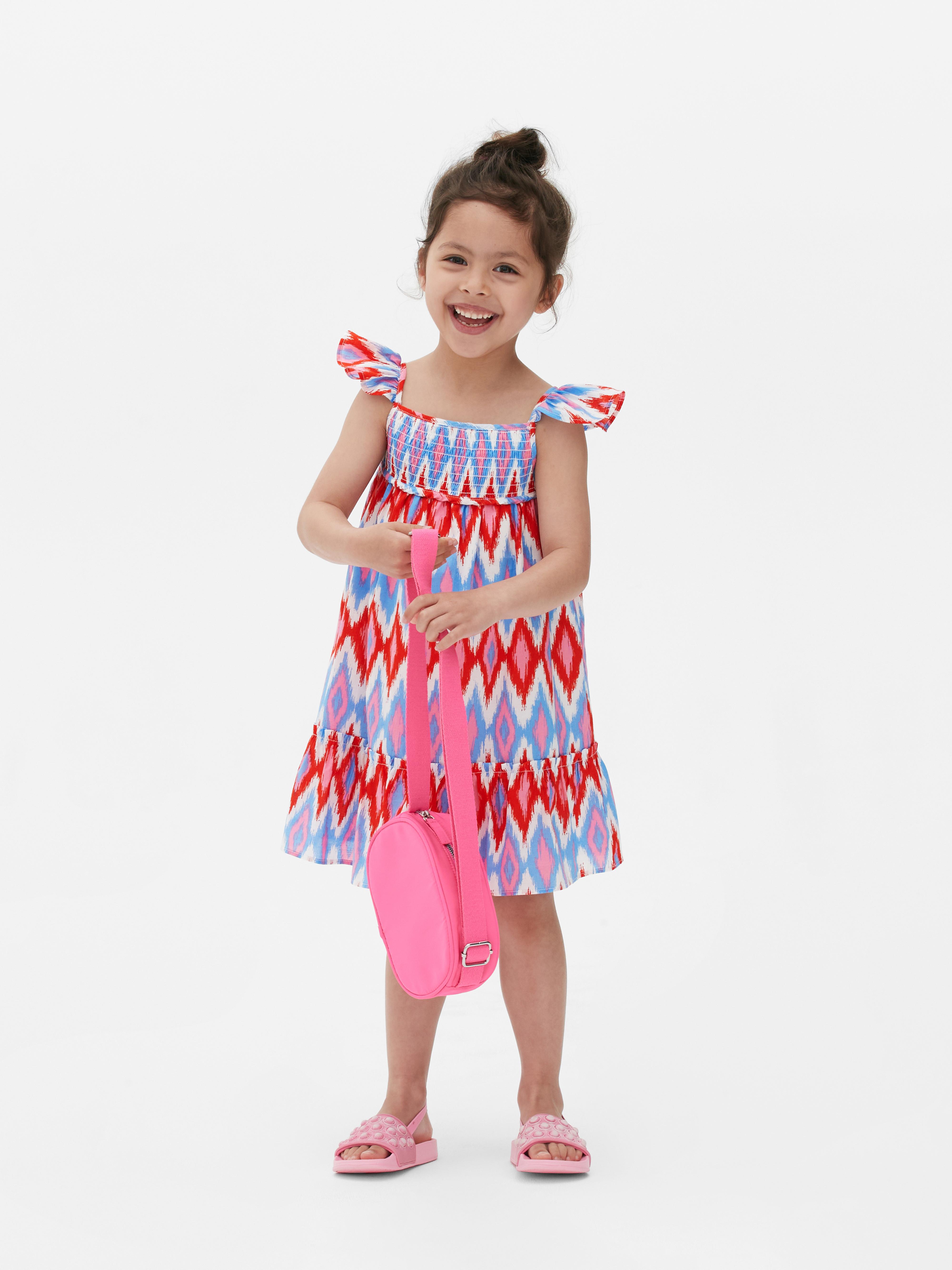 Geometric Print Trapeze Dress