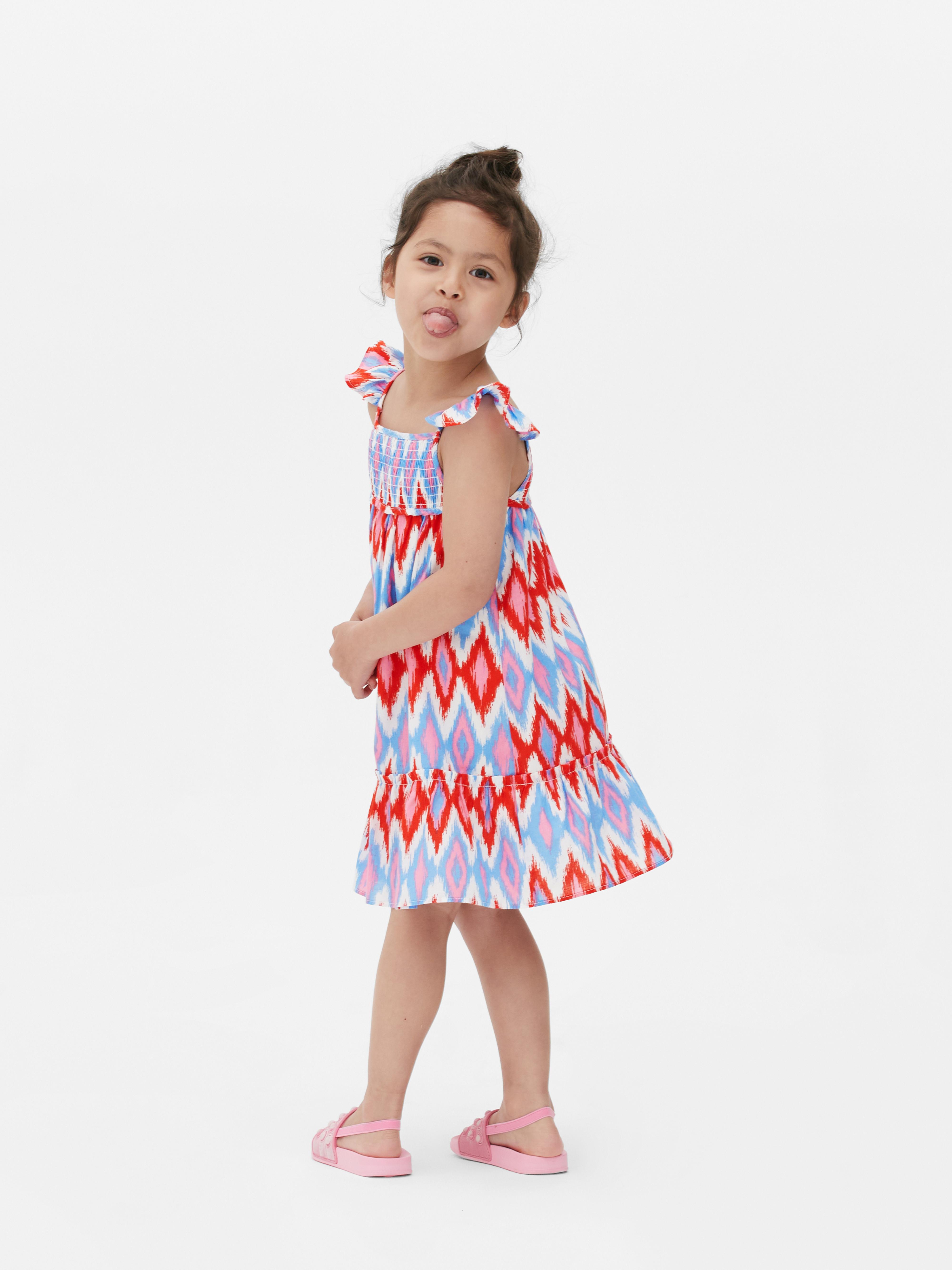Geometric Print Trapeze Dress