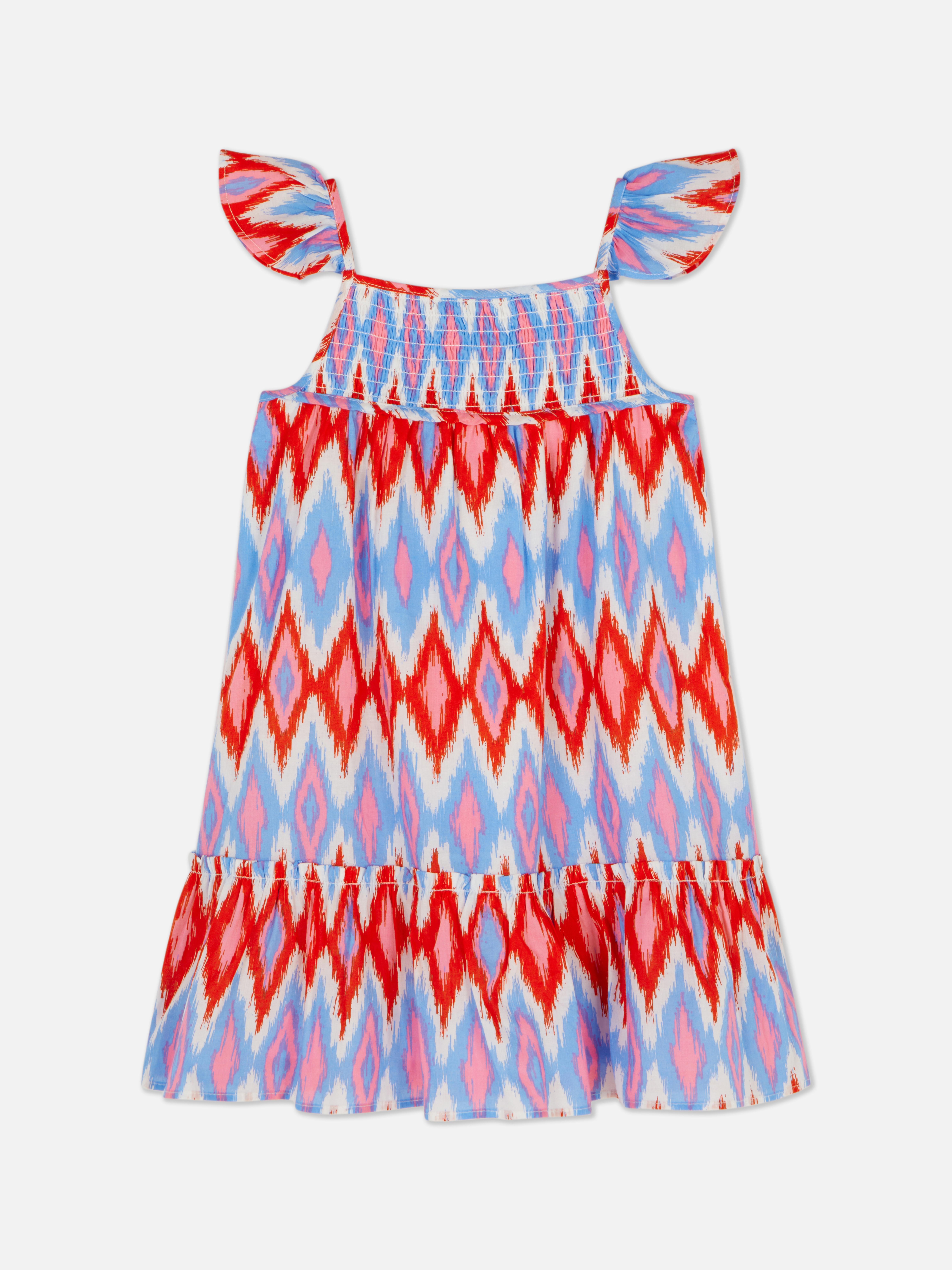 Geometric Print Trapeze Dress