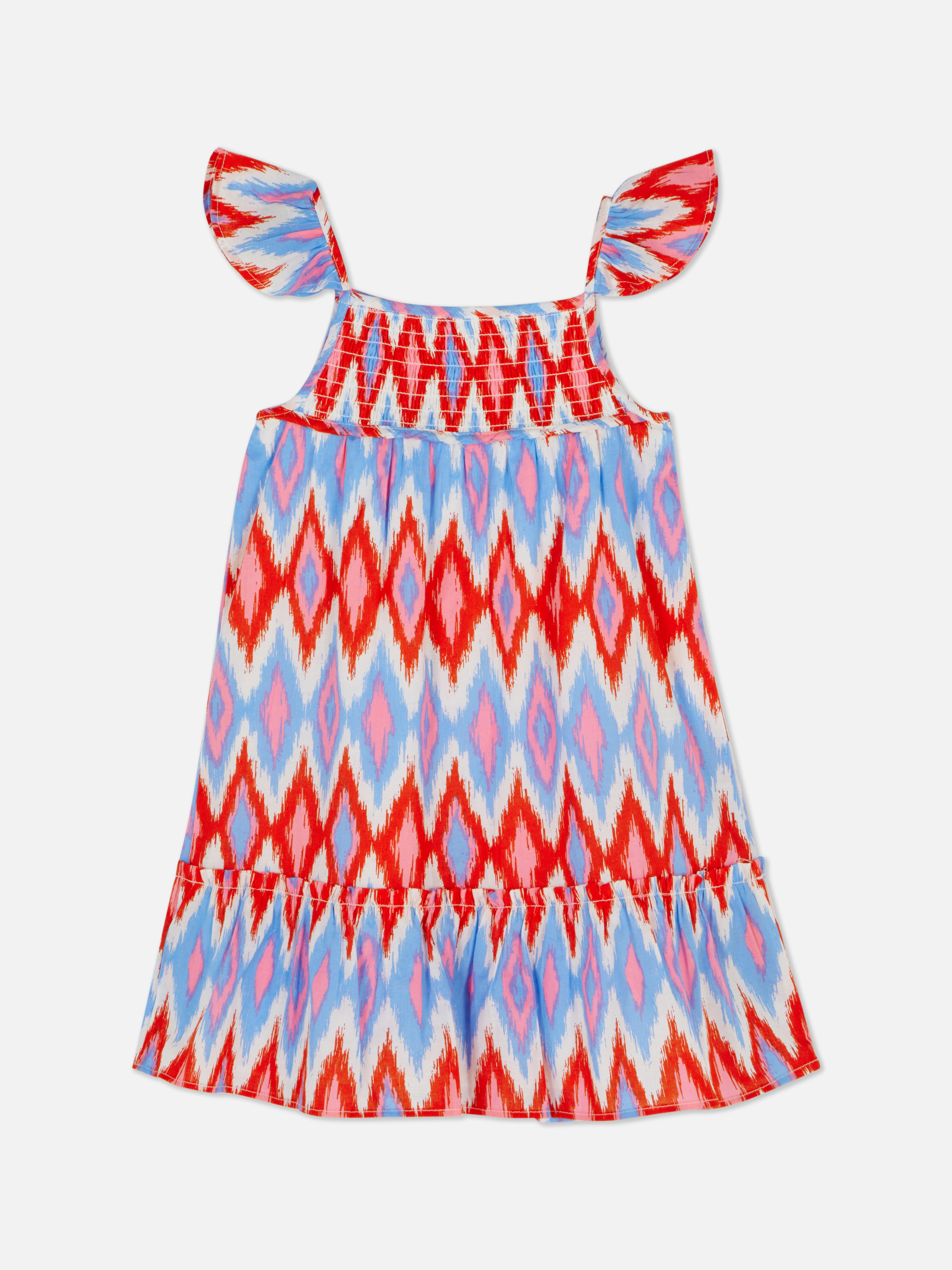Geometric Print Trapeze Dress