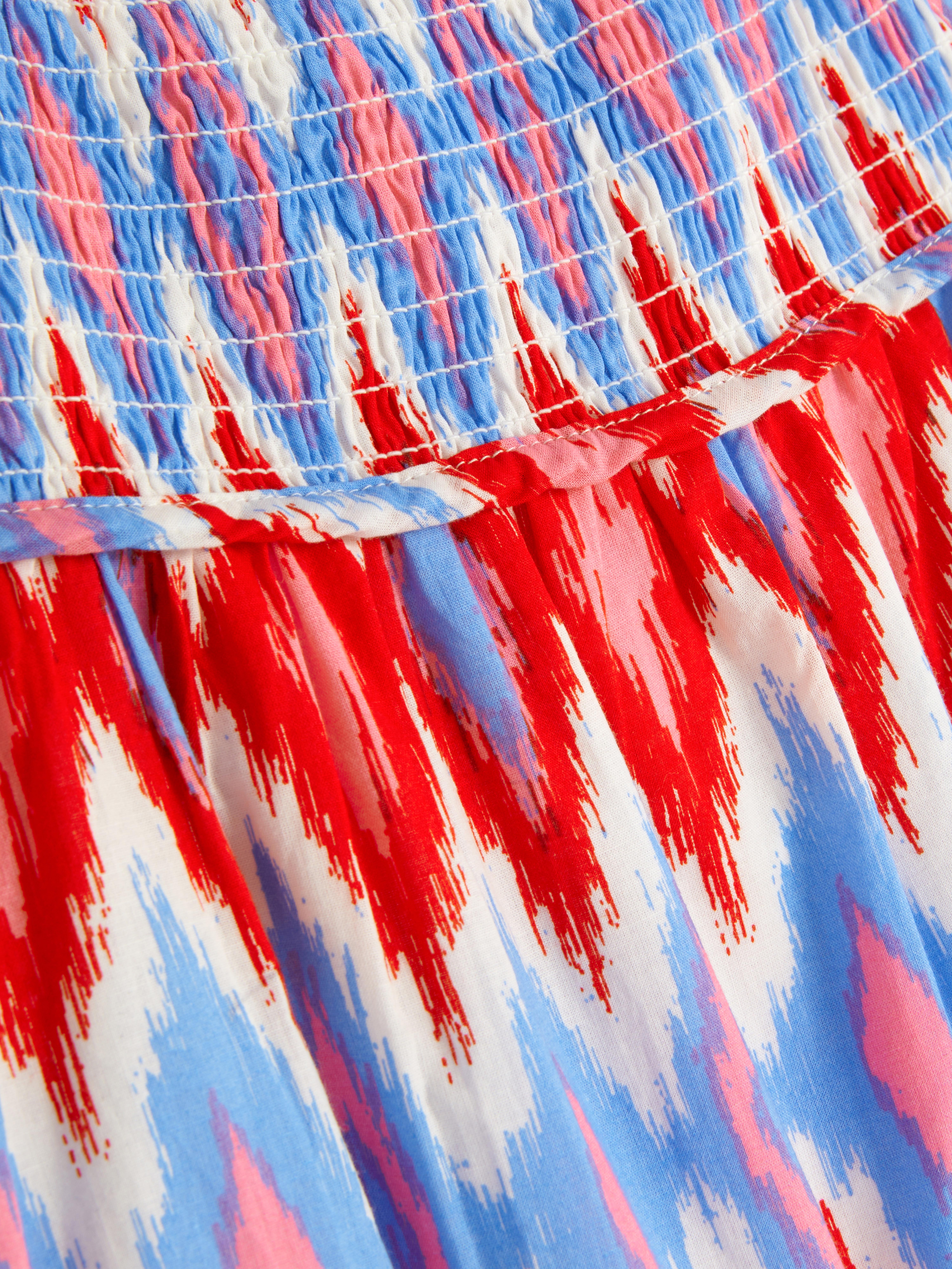 Geometric Print Trapeze Dress