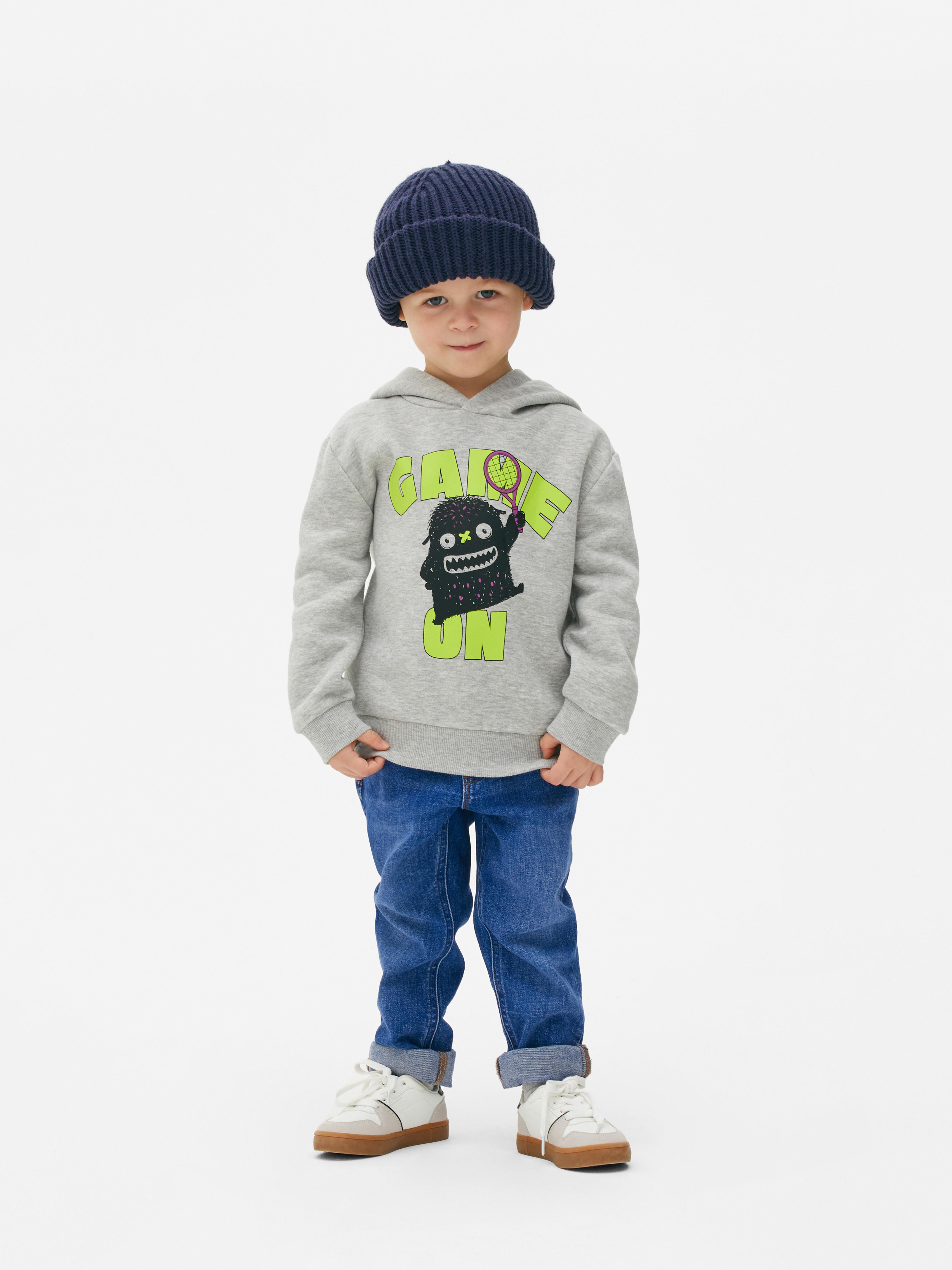 Boys Gray Heather Graphic Print Hoodie | Primark