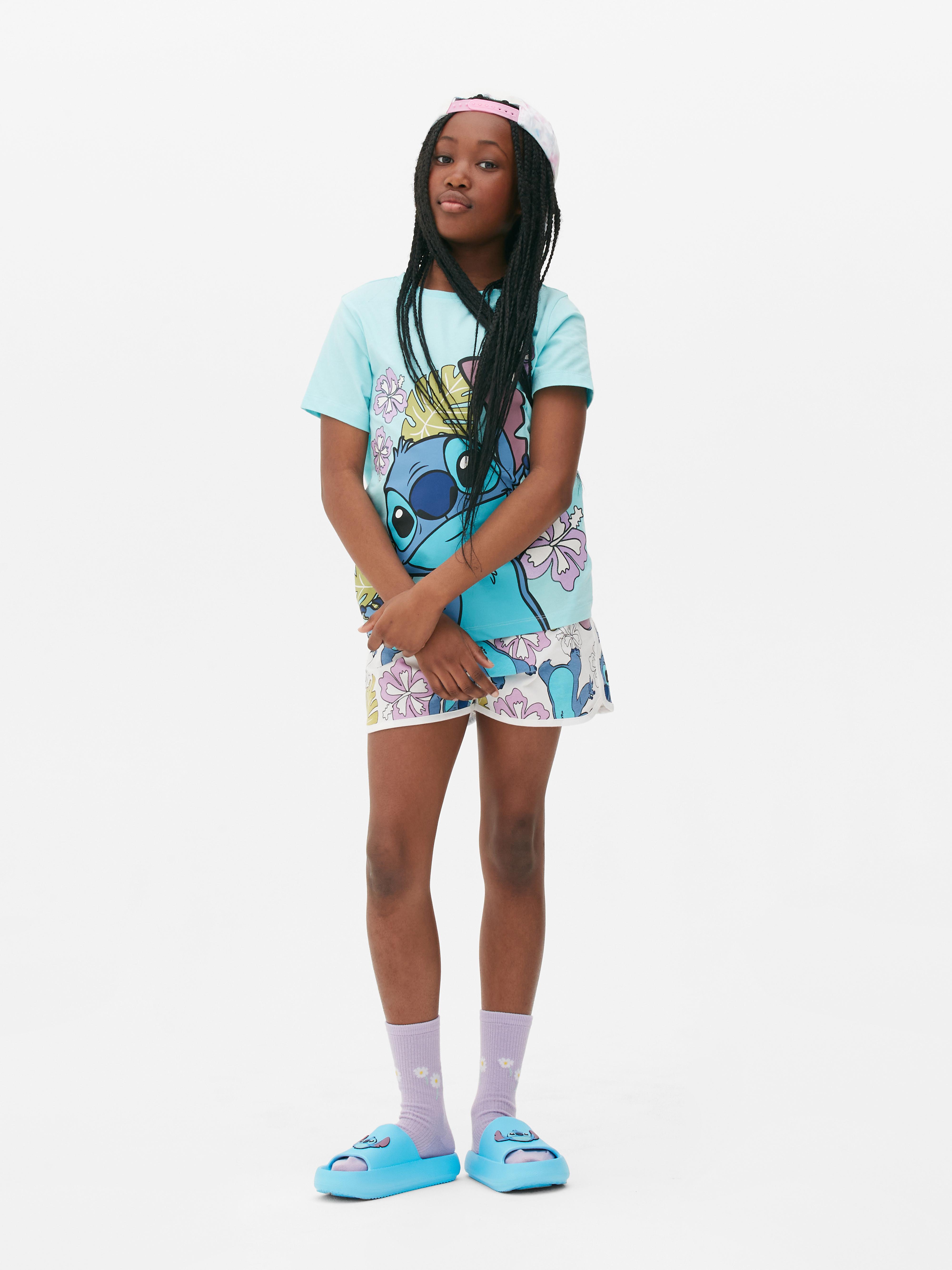 Disney's Lilo & Stitch T-Shirt and Shorts Hibiscus Print Set