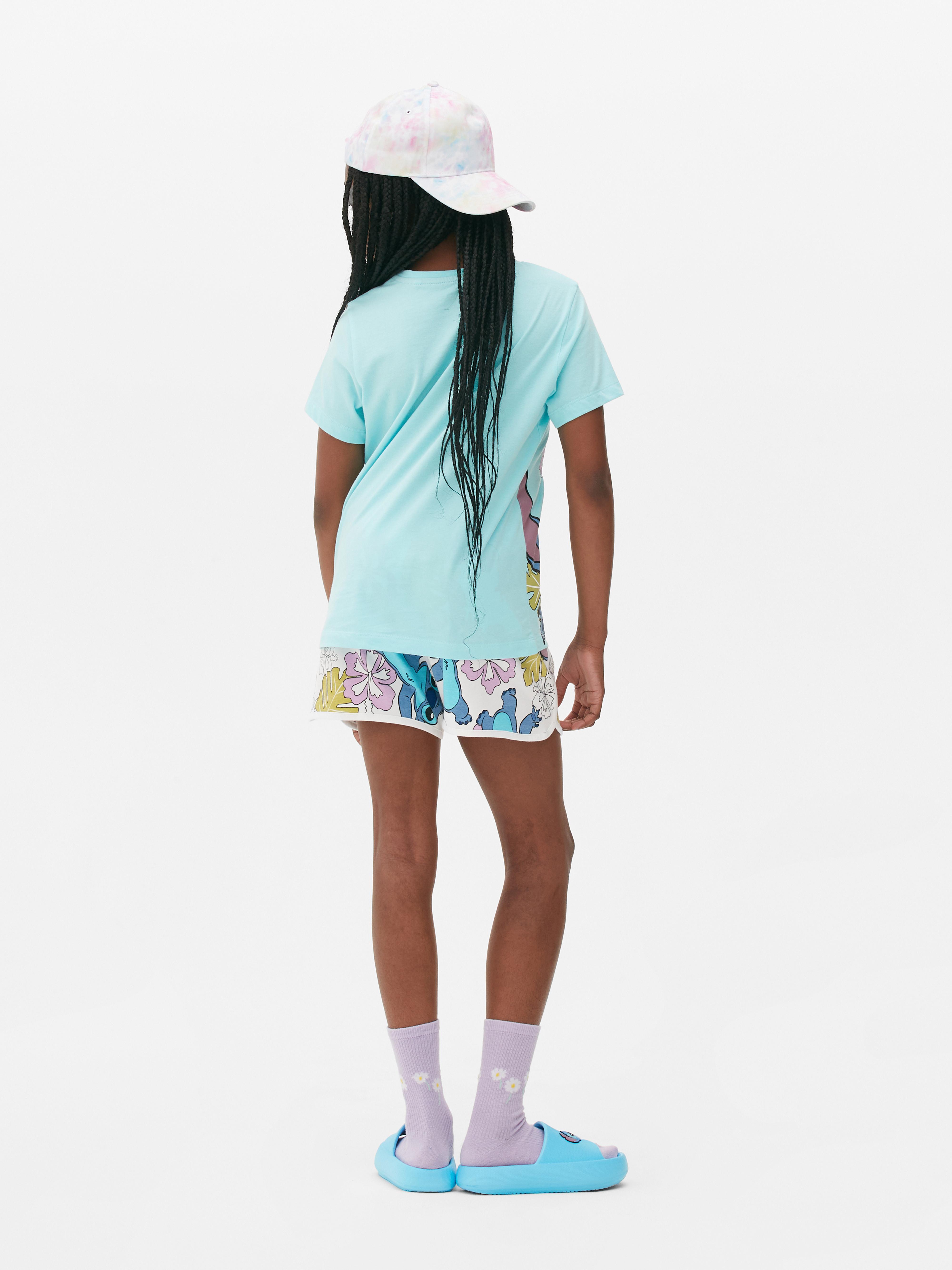 7-15yrs | Disney's Stitch T-Shirt and Running Shorts Set