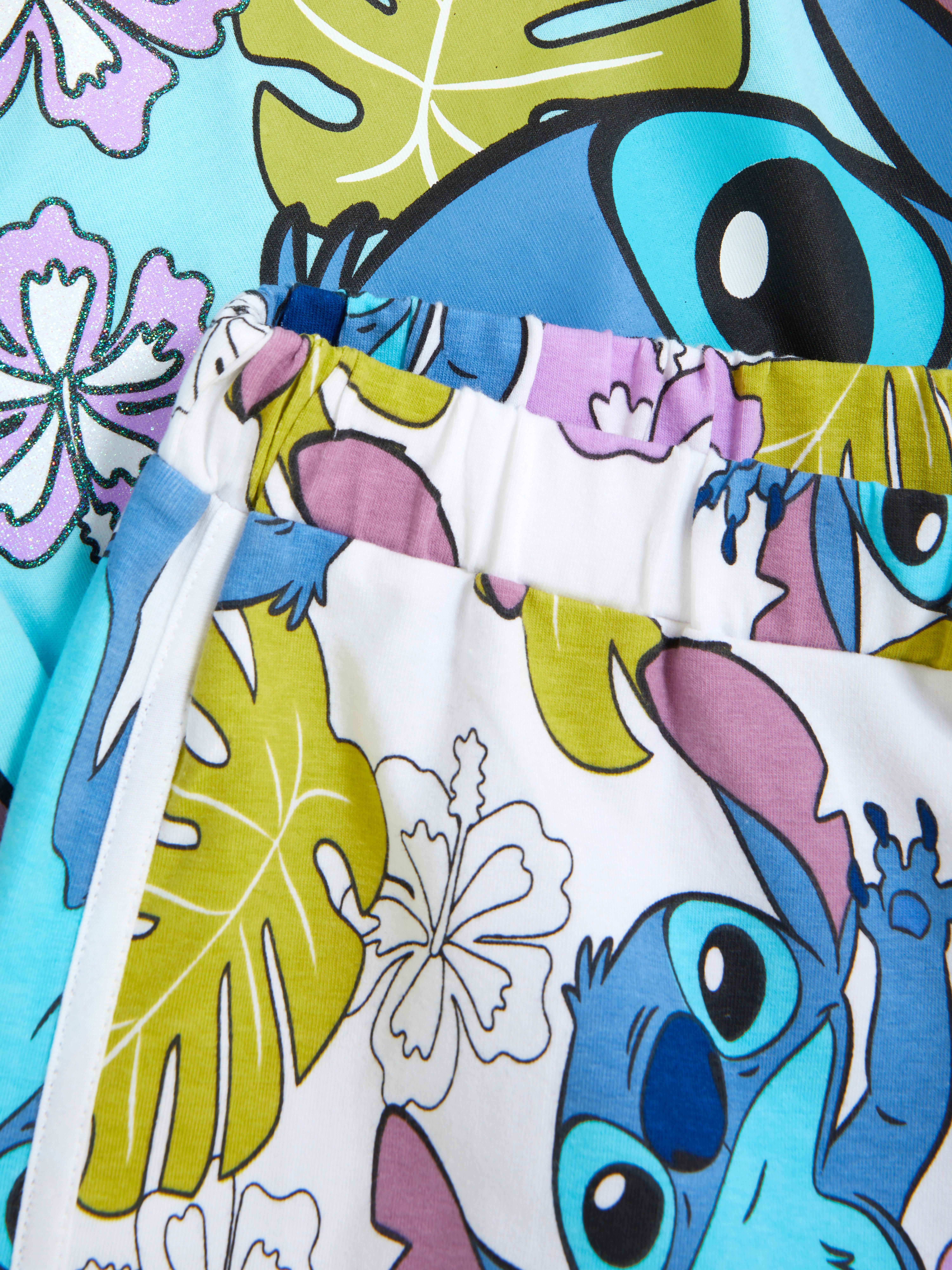 7-15yrs | Disney's Stitch T-Shirt and Running Shorts Set