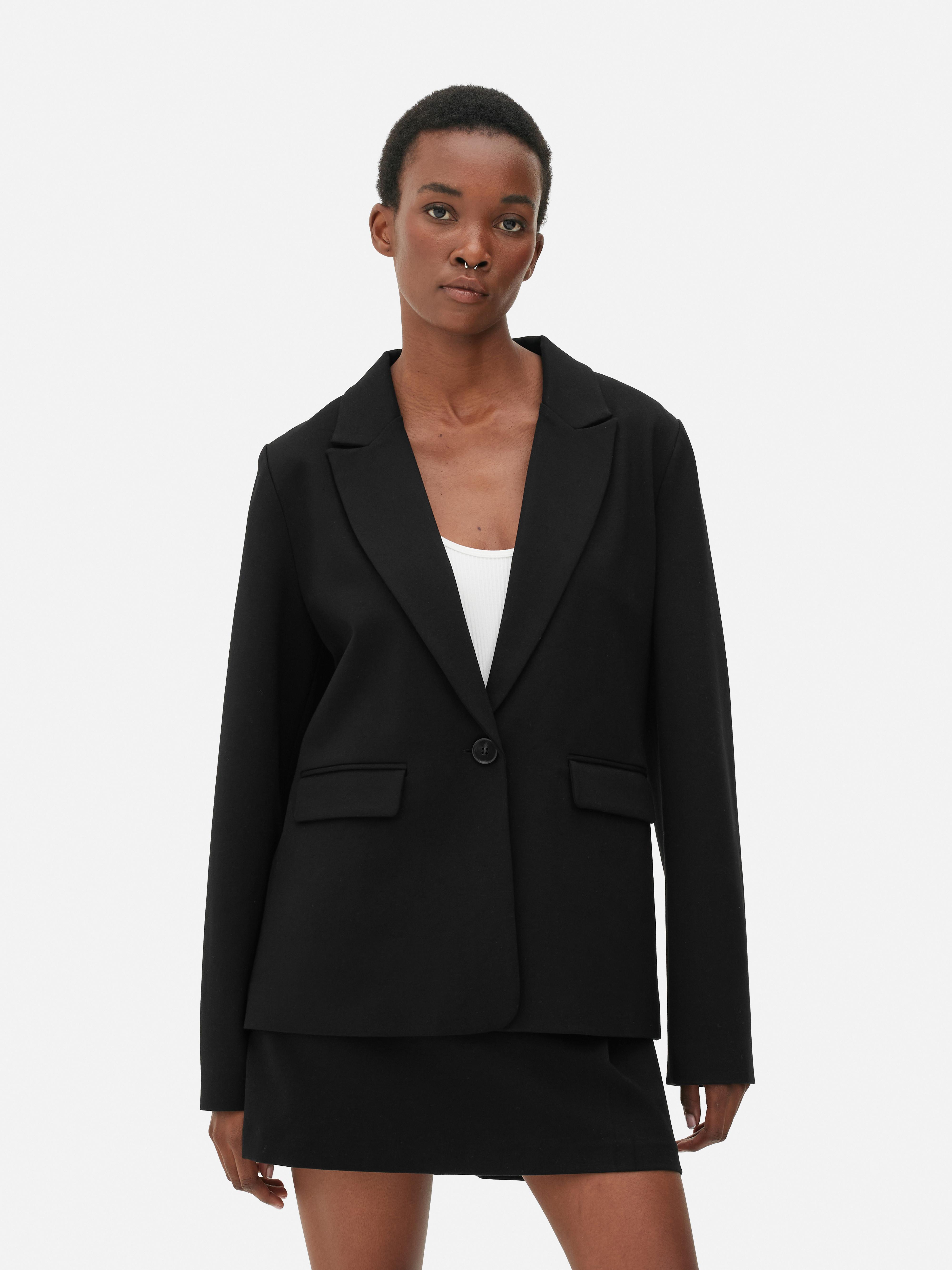 Tailored black clearance blazer