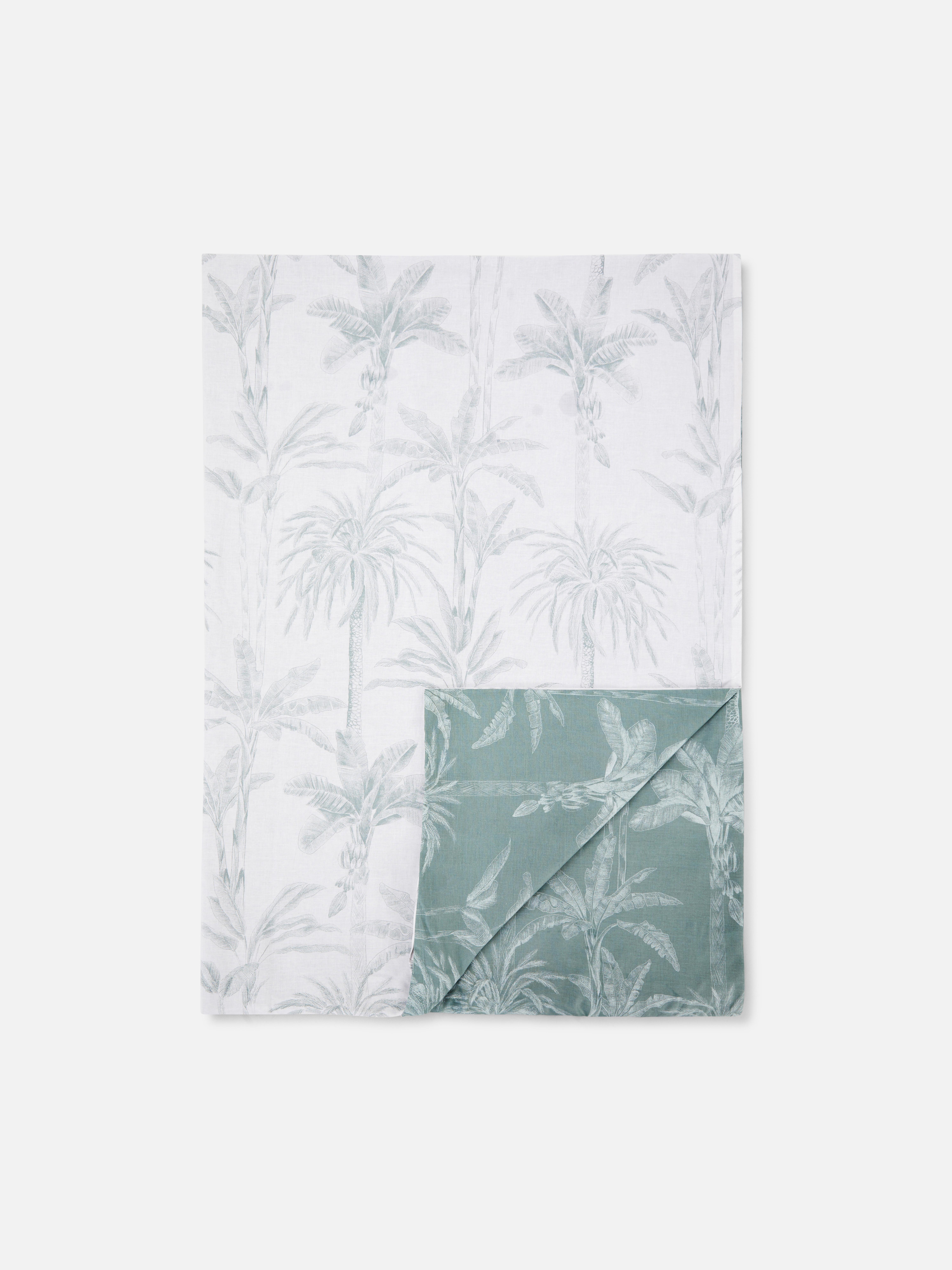 Palm Tree Print Double Duvet Set