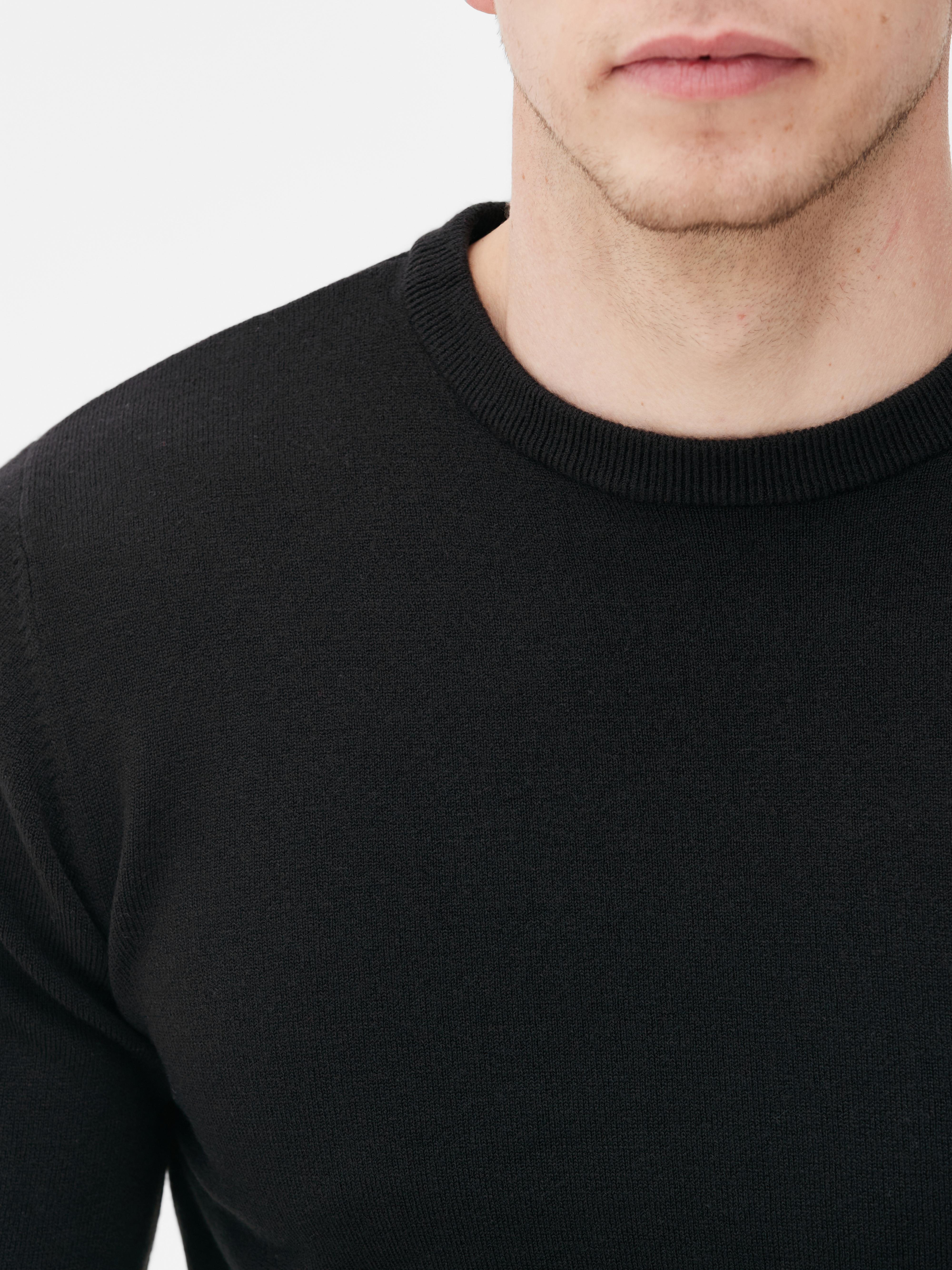 Mens Black Essential Fine Knit Jumper | Primark