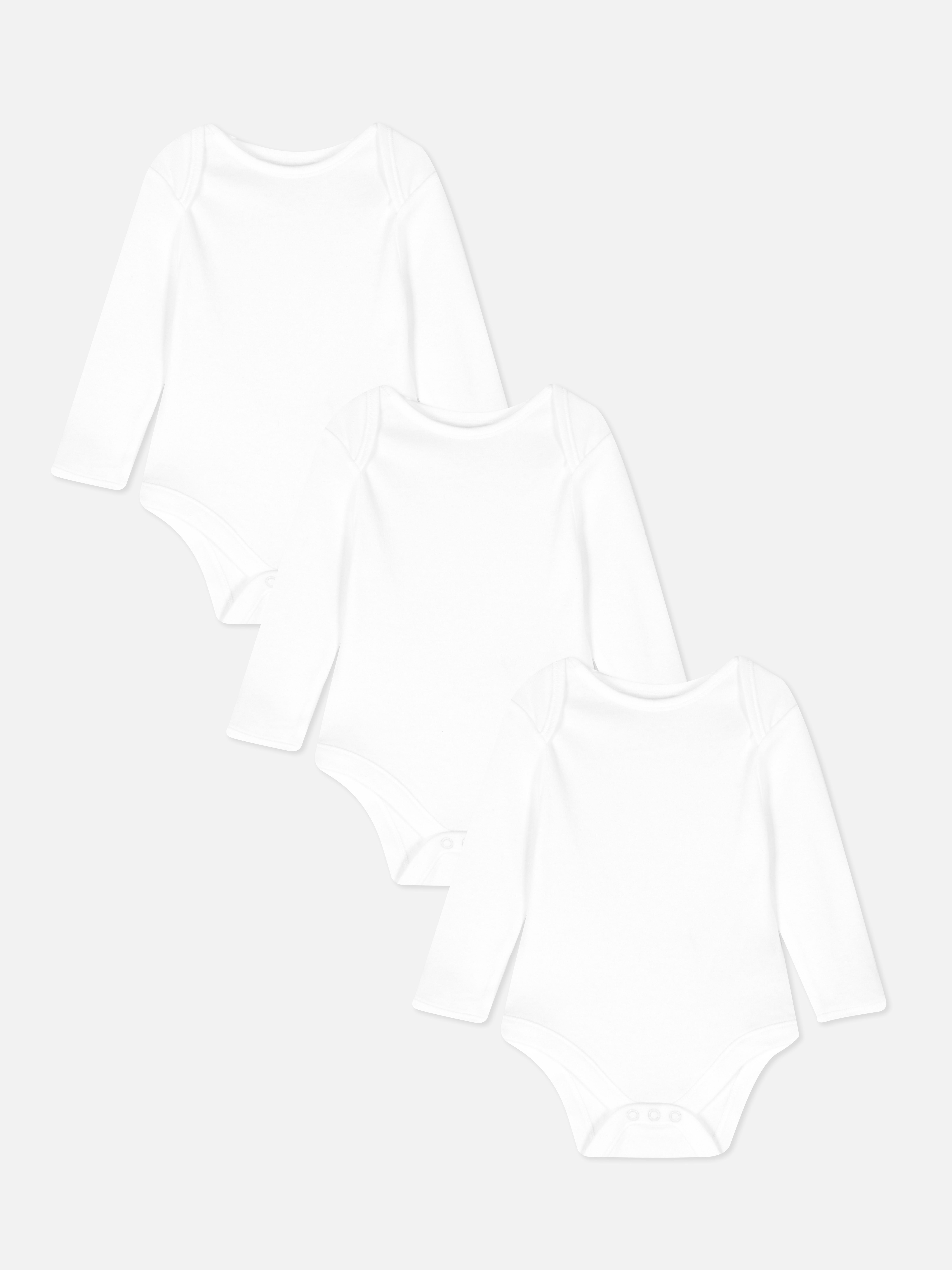 3pk Essential Long Sleeve Bodysuits