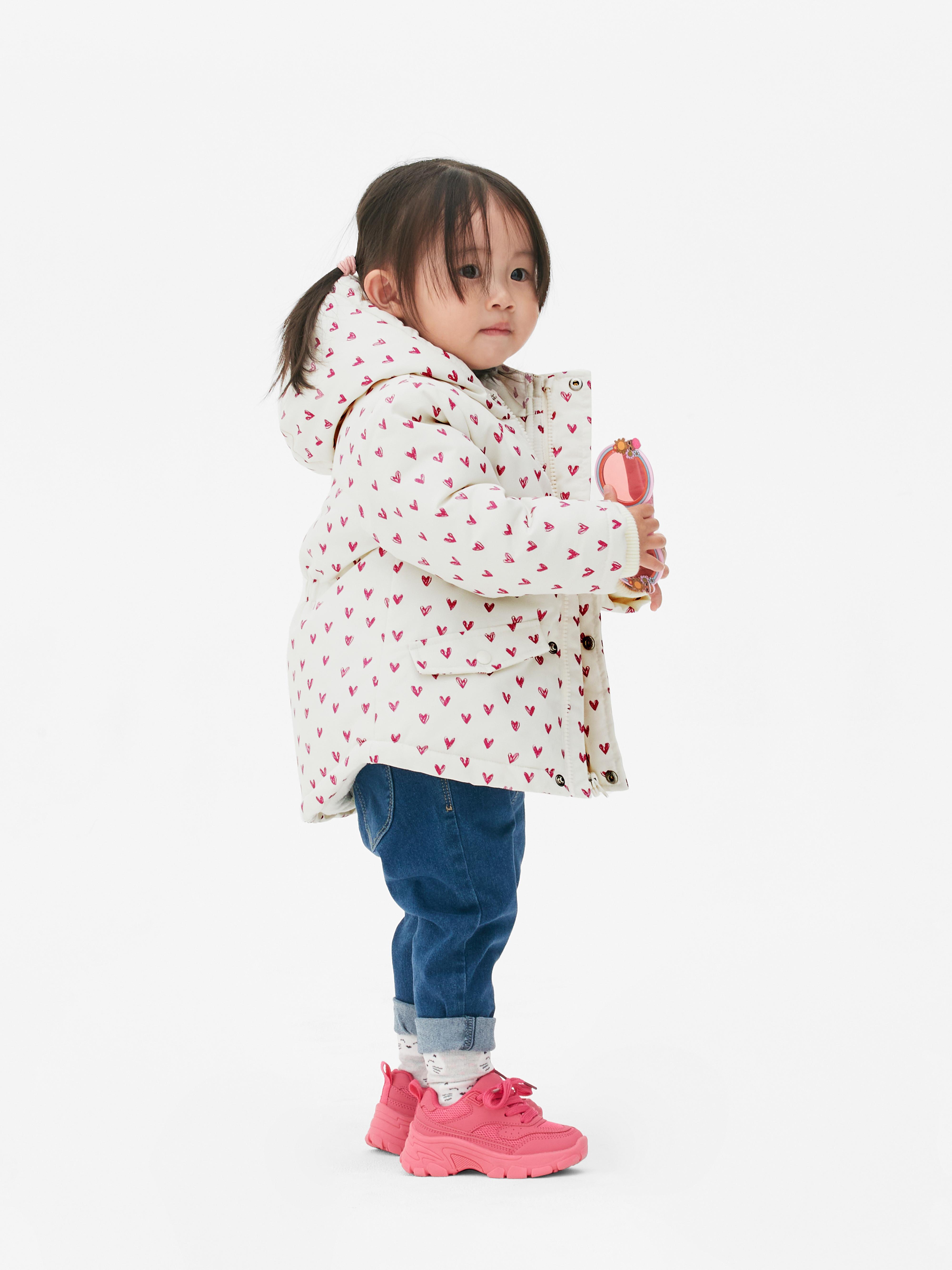 Heart Print Puffer Jacket | Primark