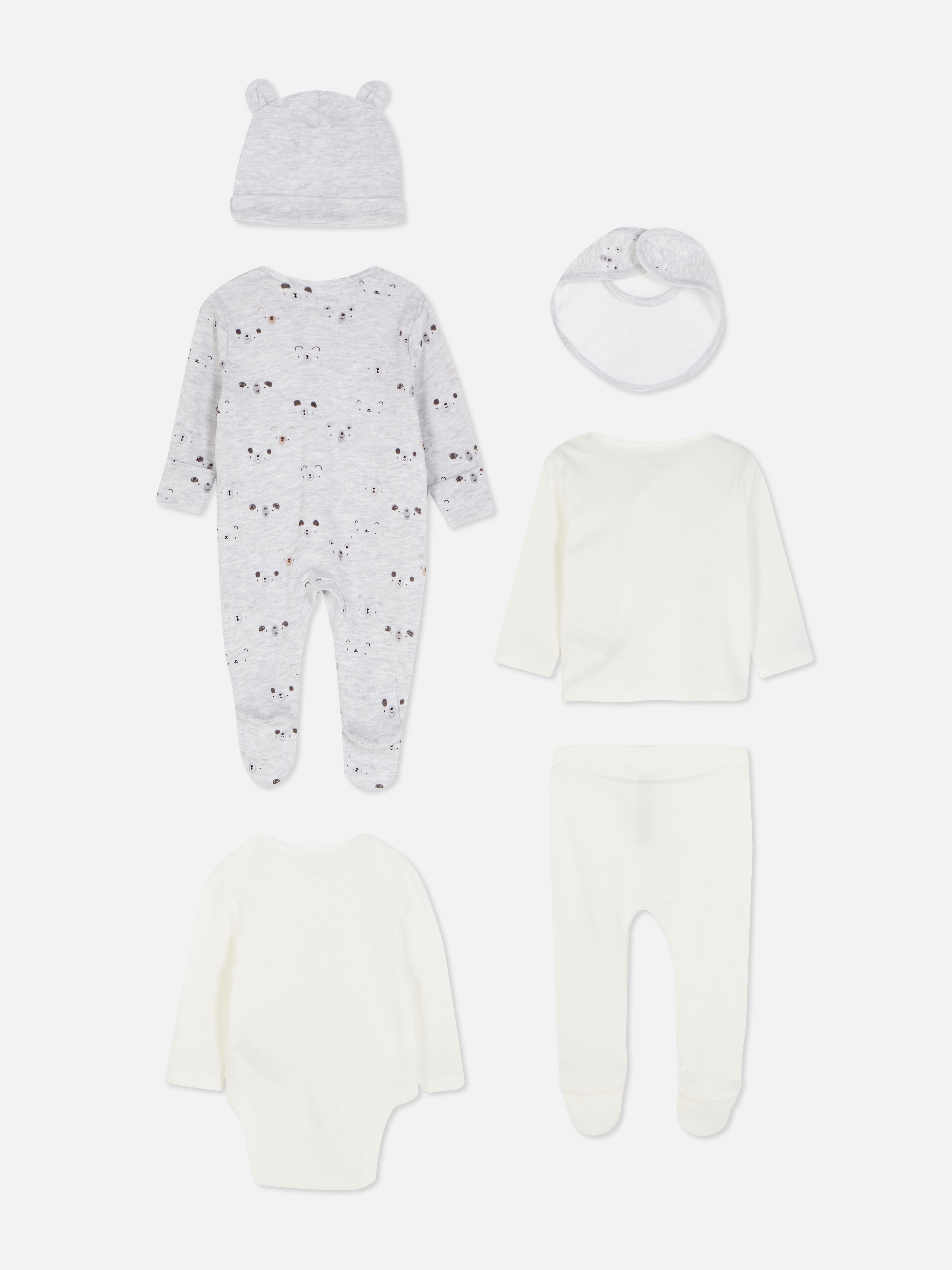 Newborn Baby Unisex;Boys;Girls Grey SixPiece Newborn Starter Set Primark
