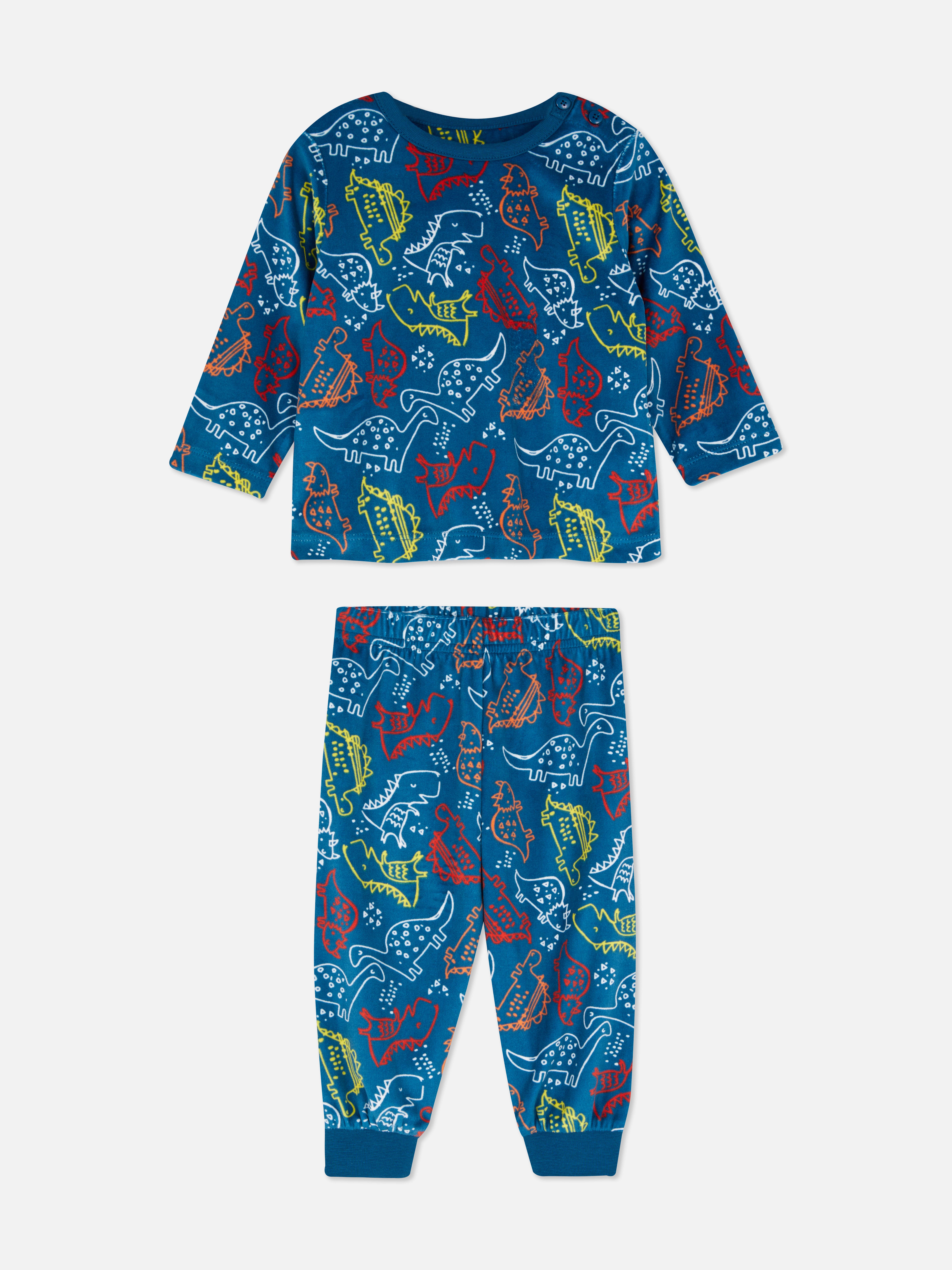 Minky-Schlafanzug mit Dinosaurier-Print