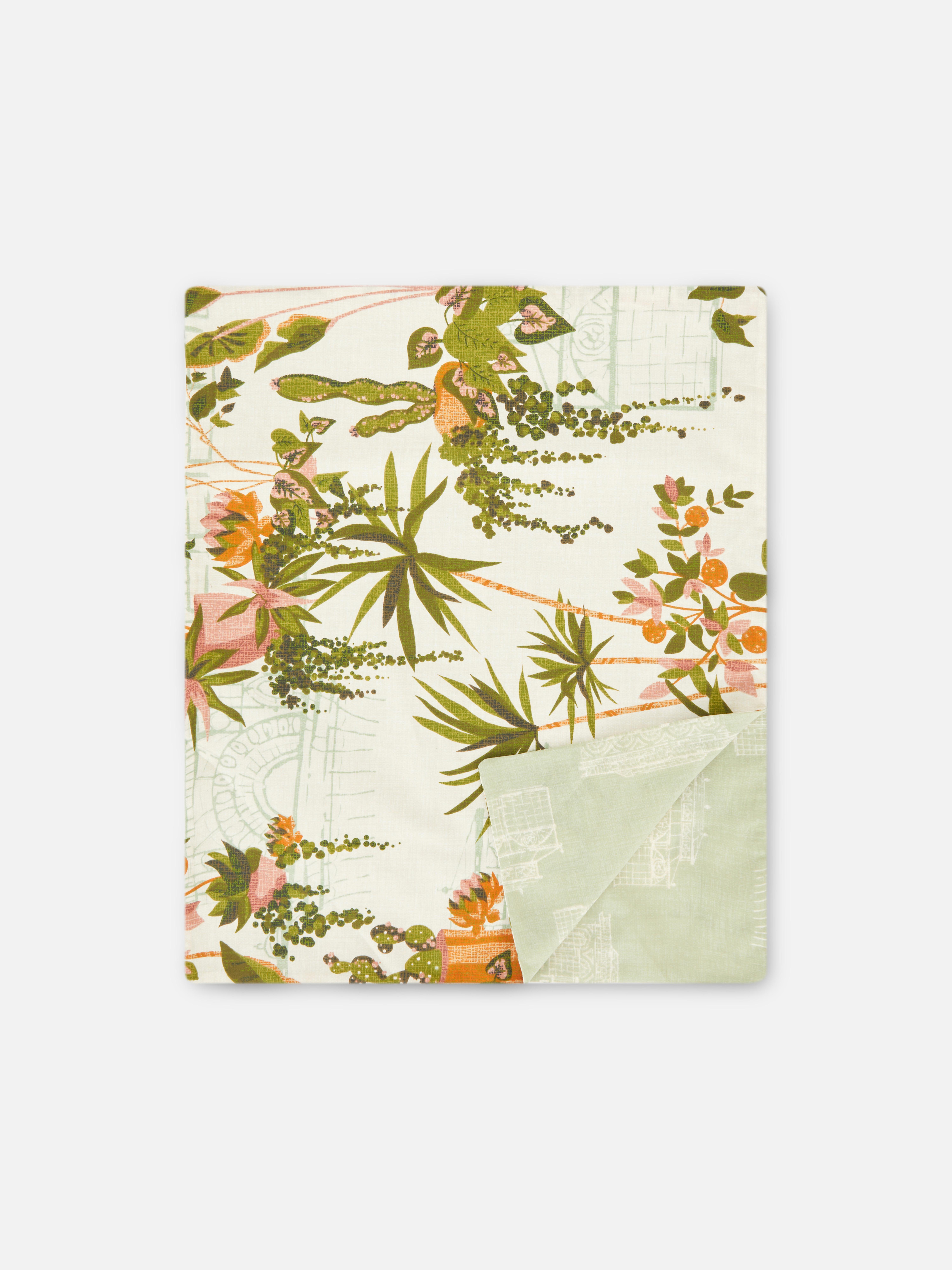 Grünes Bettwäsche-Set mit Dschungel-Print