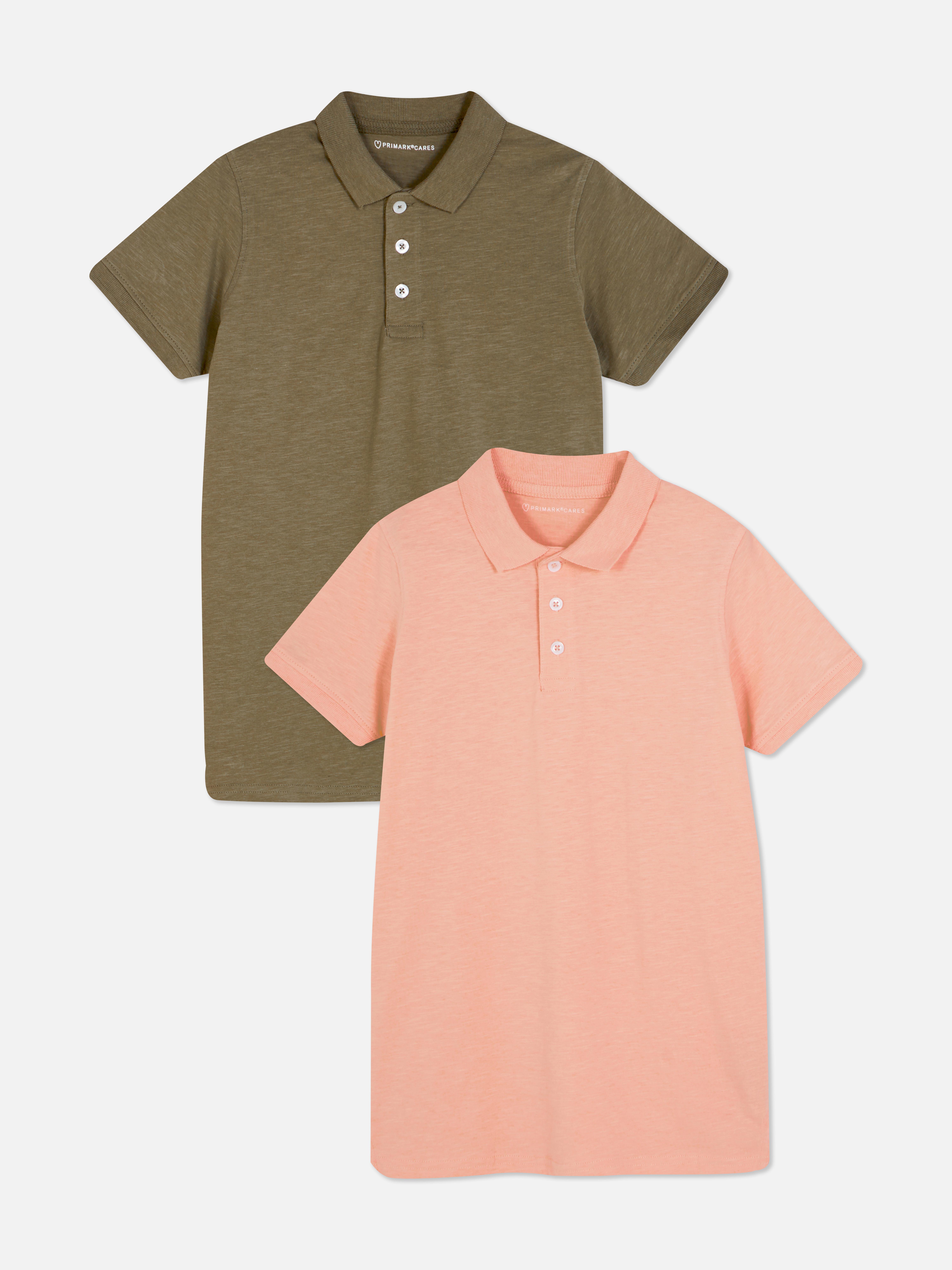 2pk Short Sleeve Polo Shirts Primark