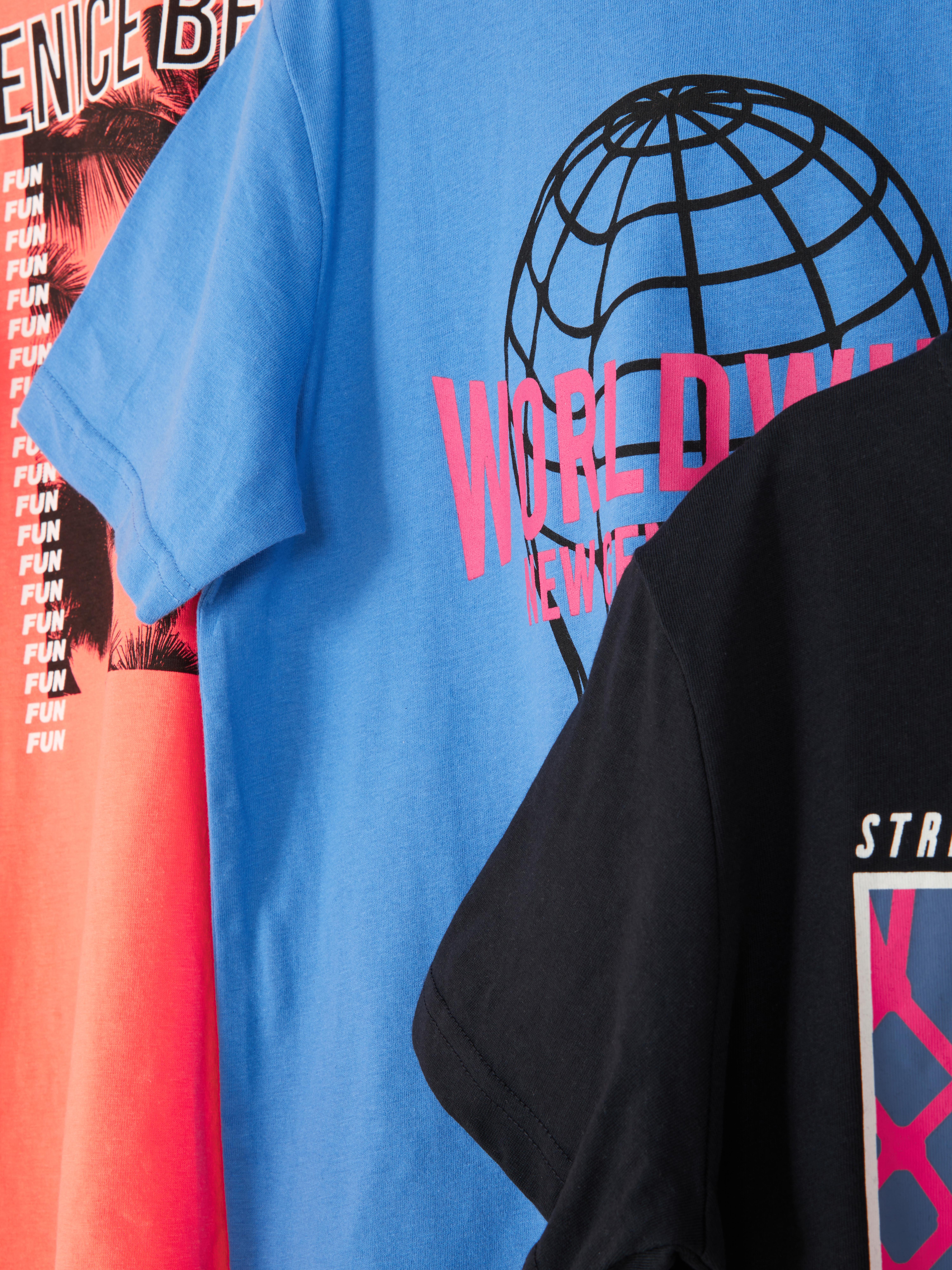 3pk Printed Short Sleeve T-Shirts