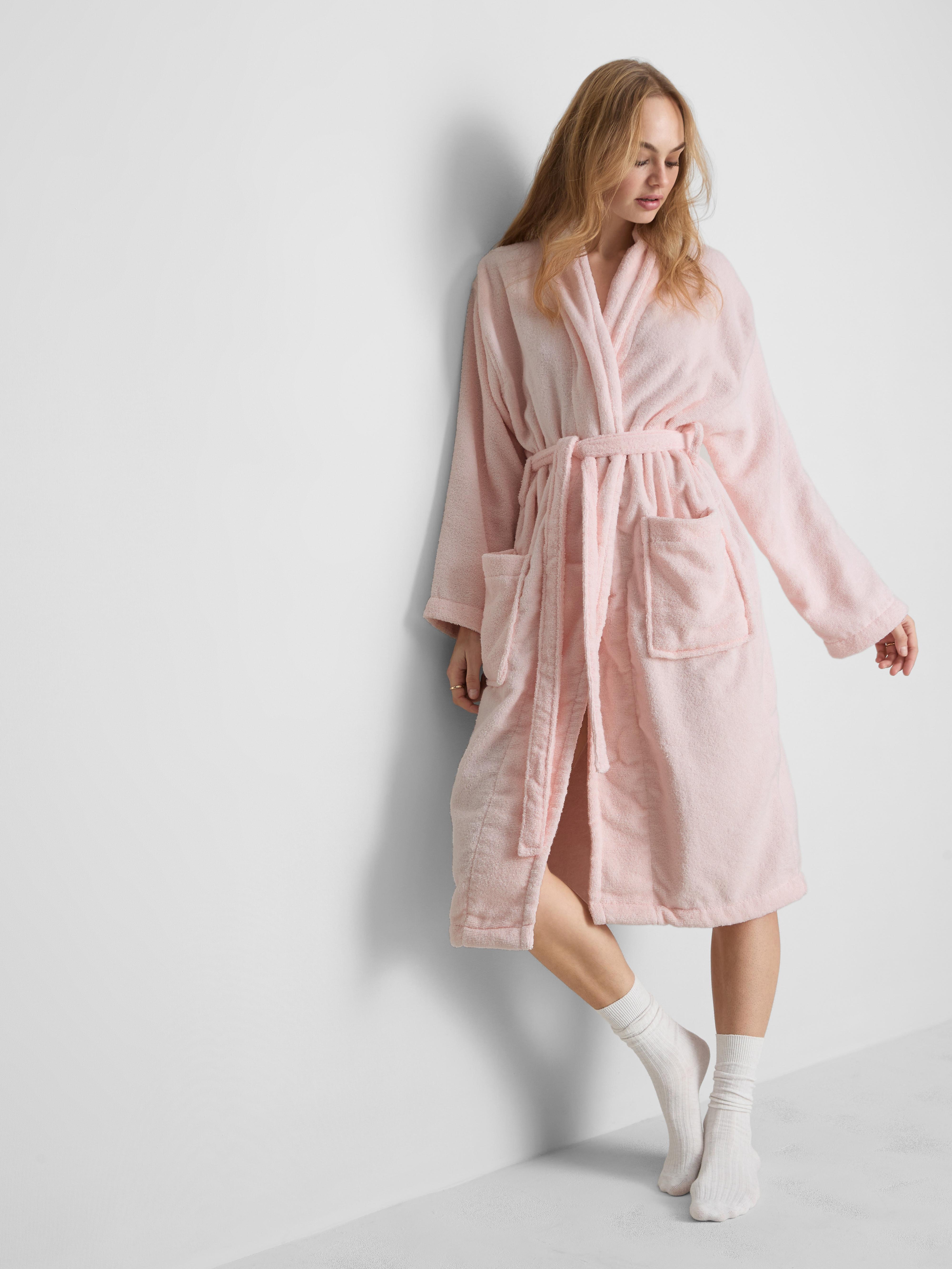 Vestaglia da spa in spugna di cotone Cipria