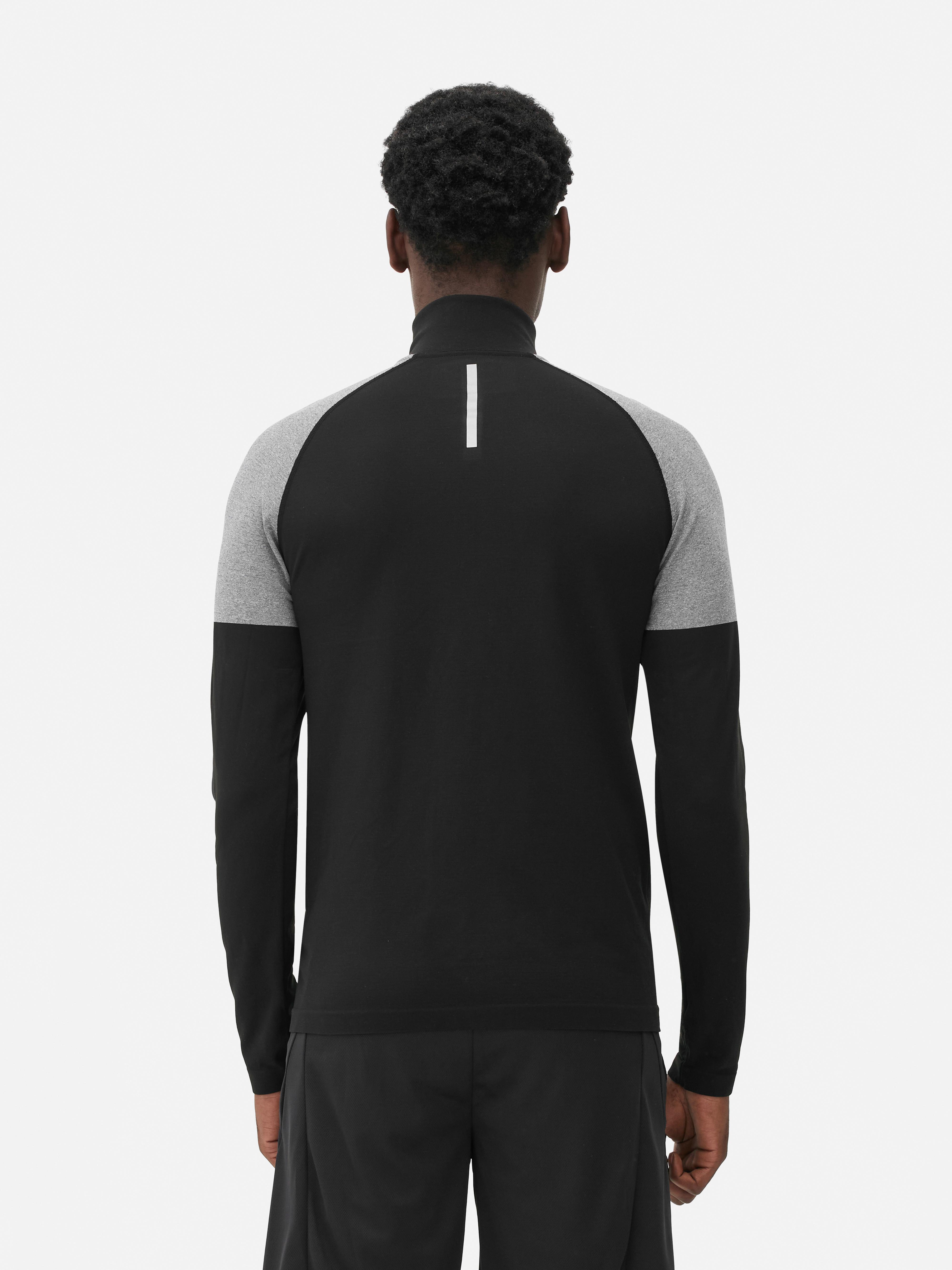 Men's Black Performance Quarter Zip Top Primark