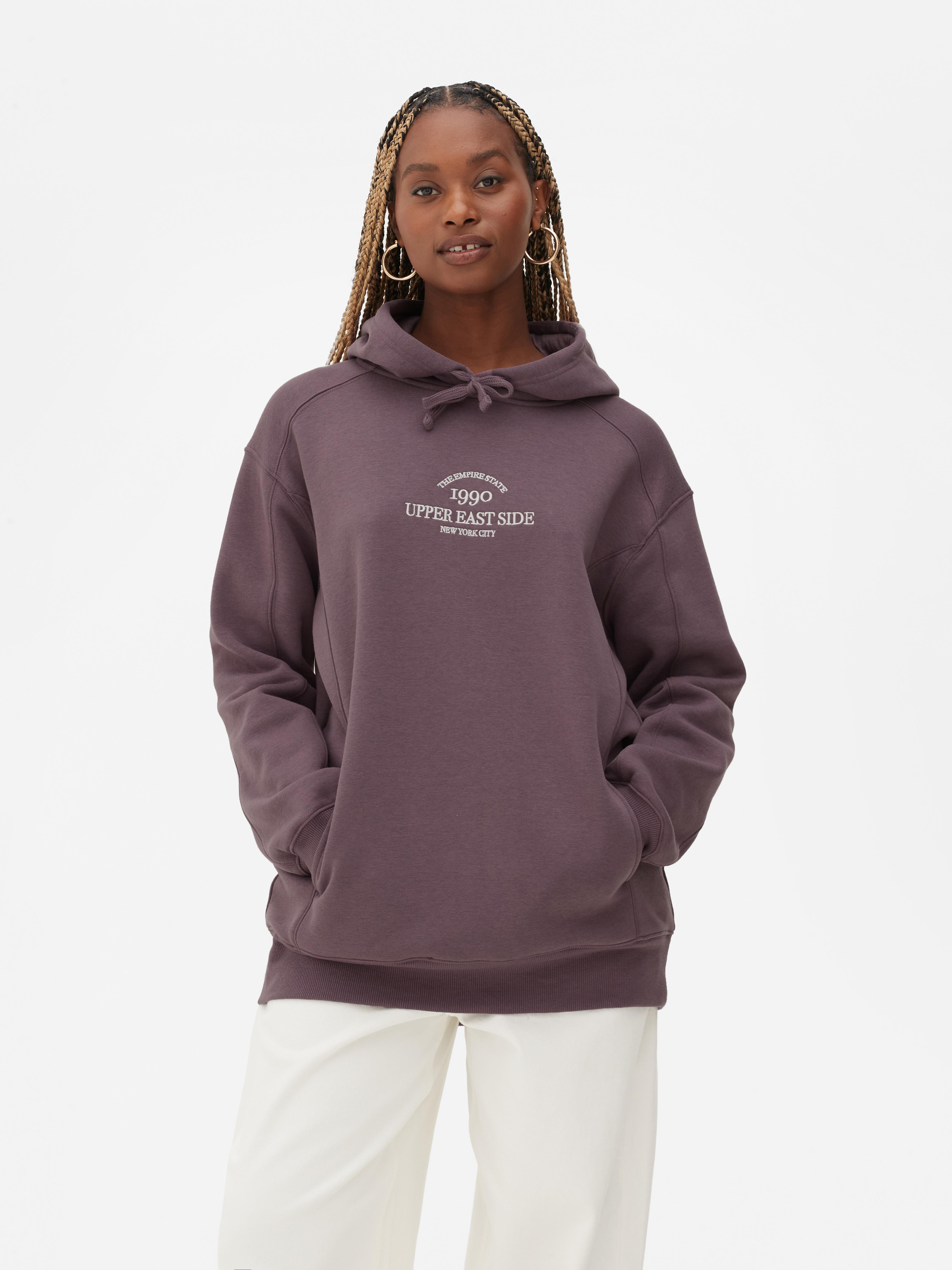 Oversized Embroidery Hoodie Primark