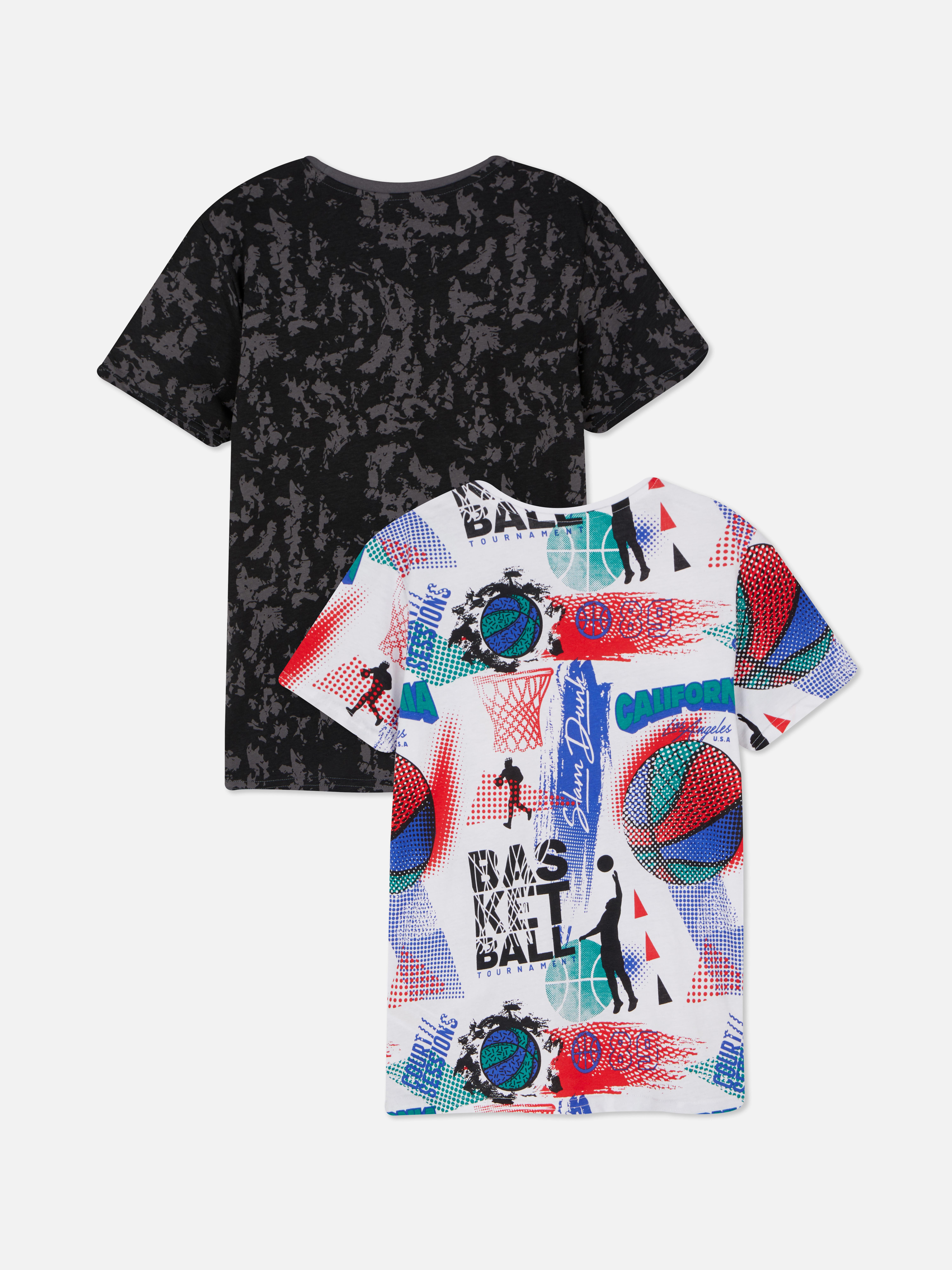 2pk Print Short Sleeve T-shirts