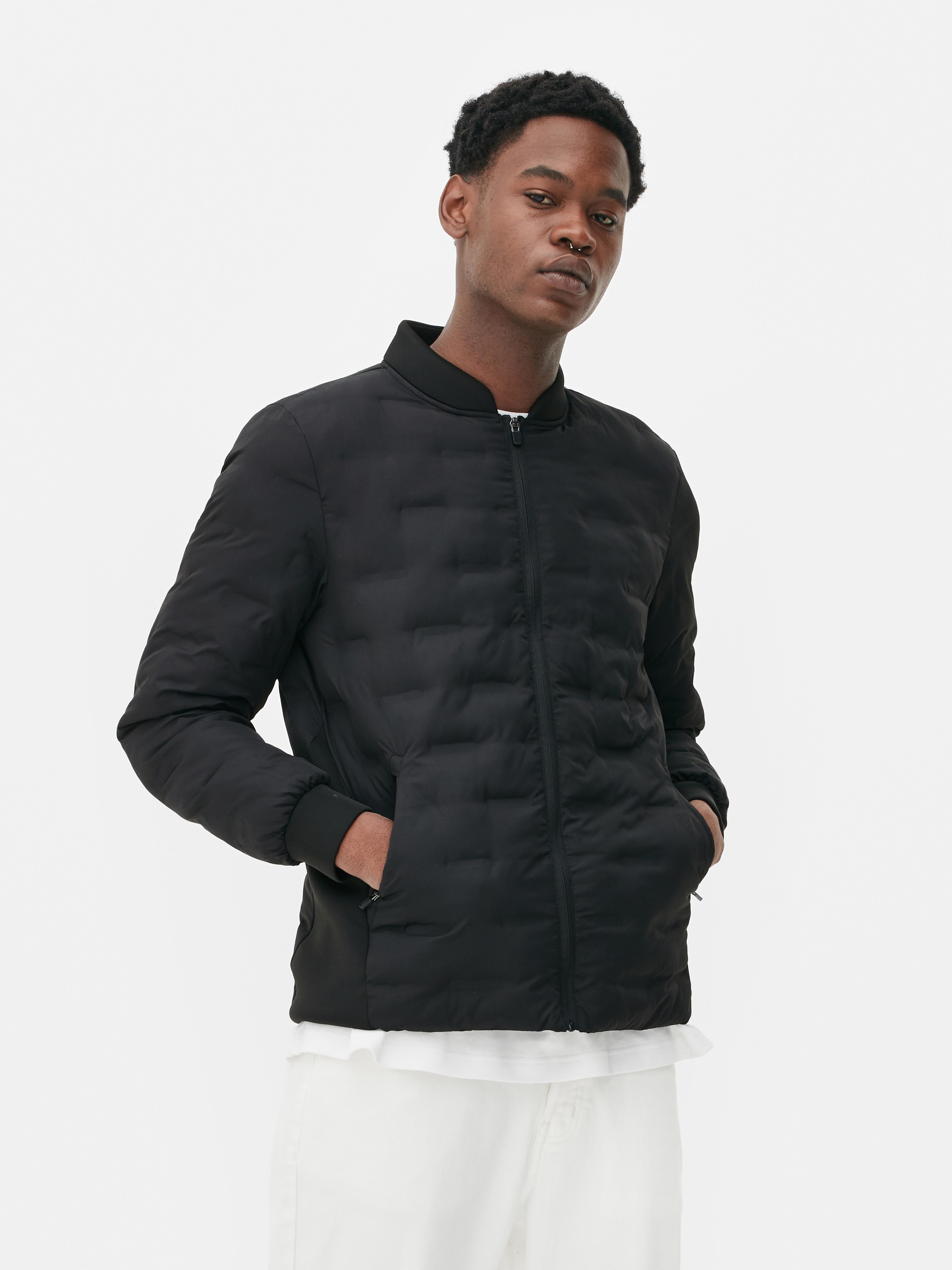 Blouson bomber matelassé géométrique