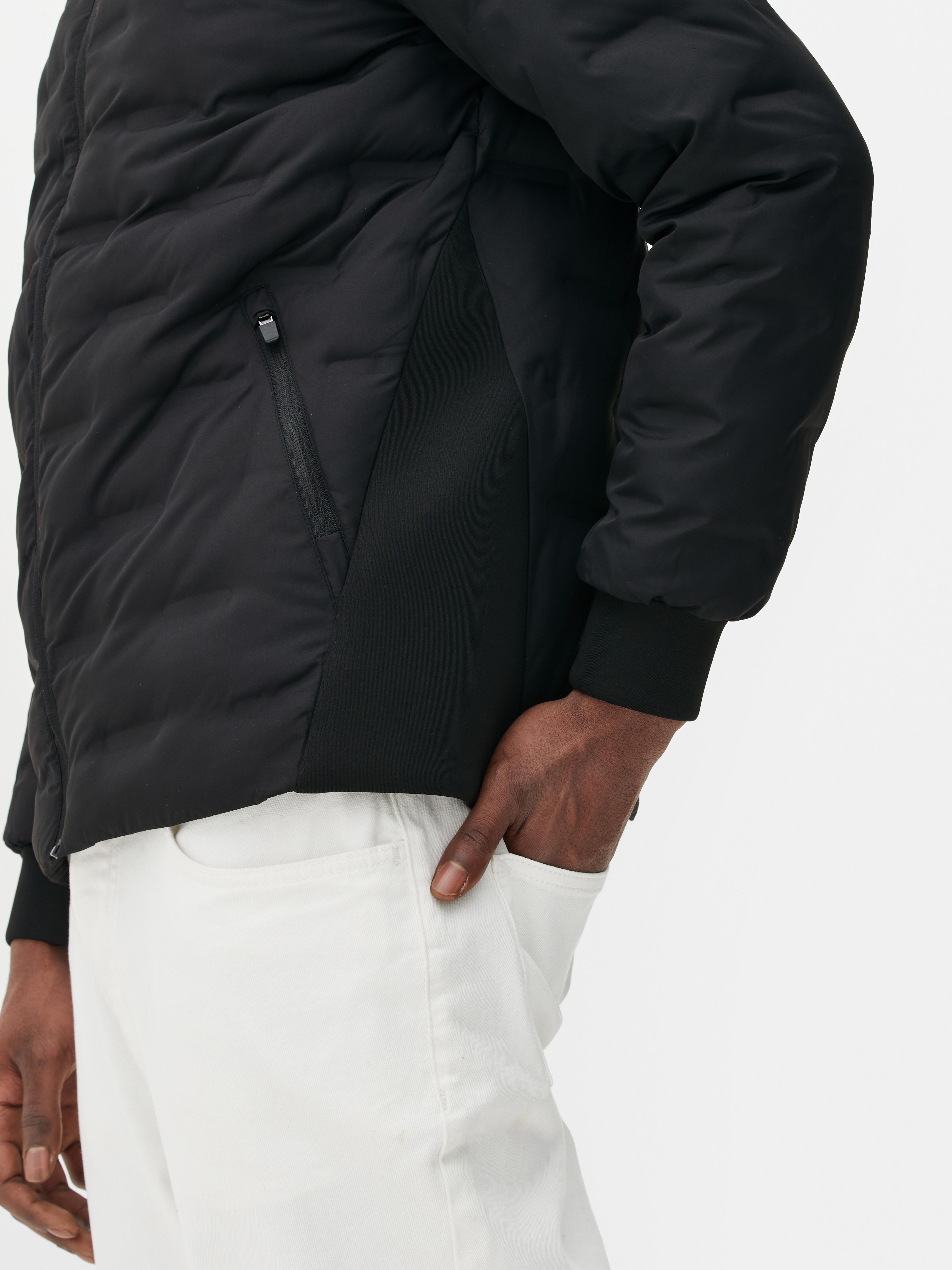 Blouson bomber matelassé géométrique