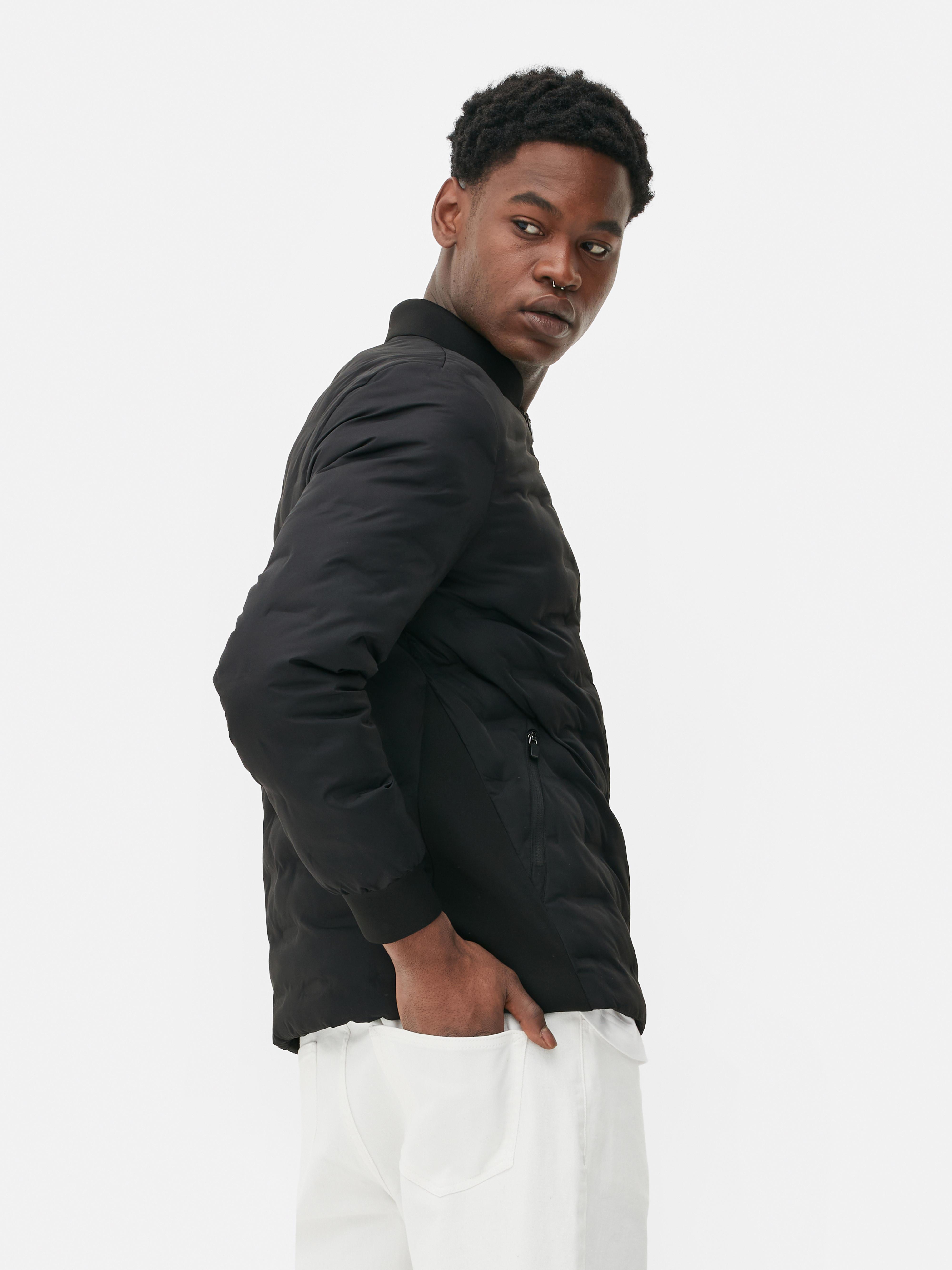 Blouson bomber matelassé géométrique