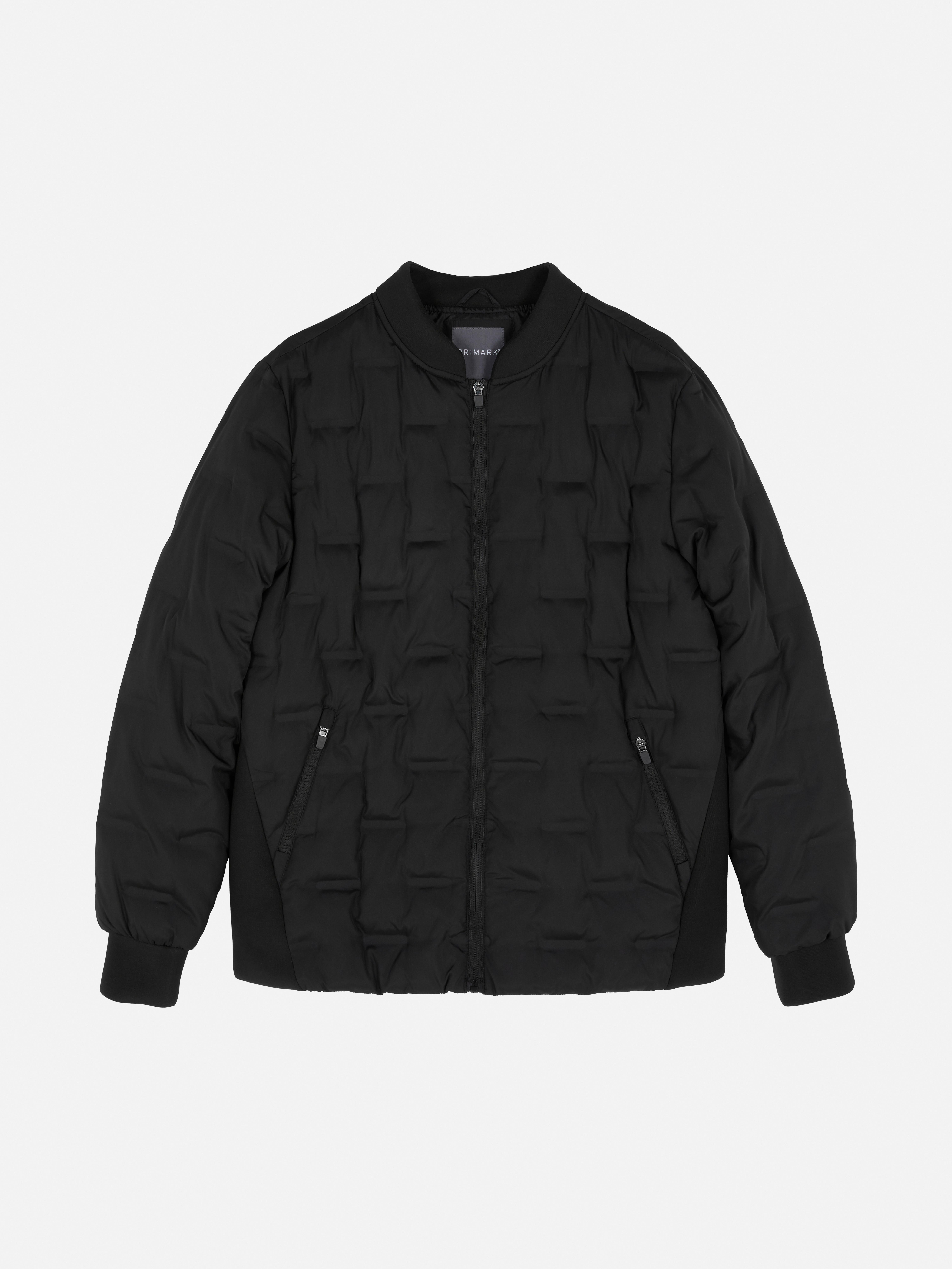 Blouson bomber matelassé géométrique