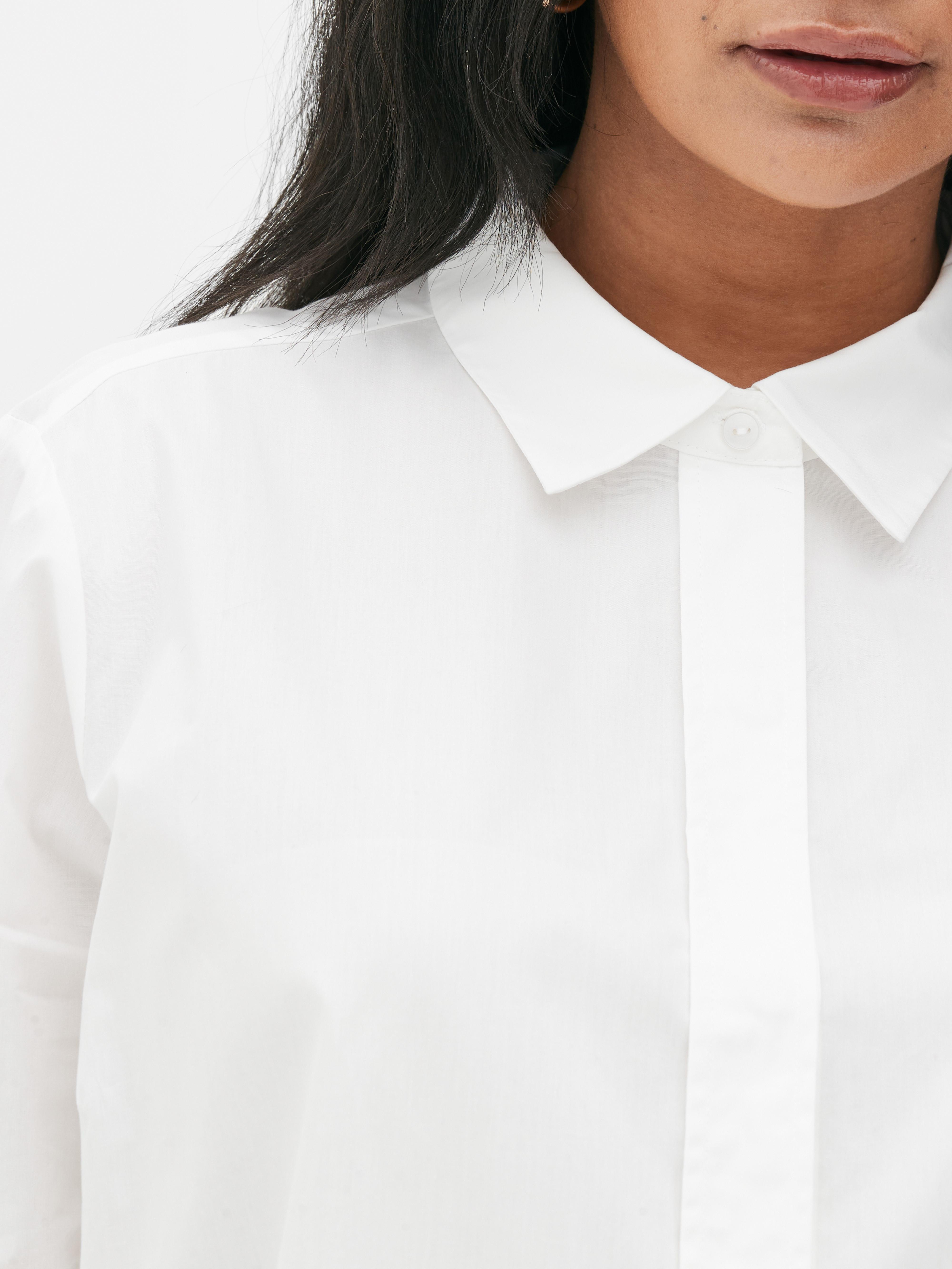 Womens; White Maternity Poplin Shirt | Primark