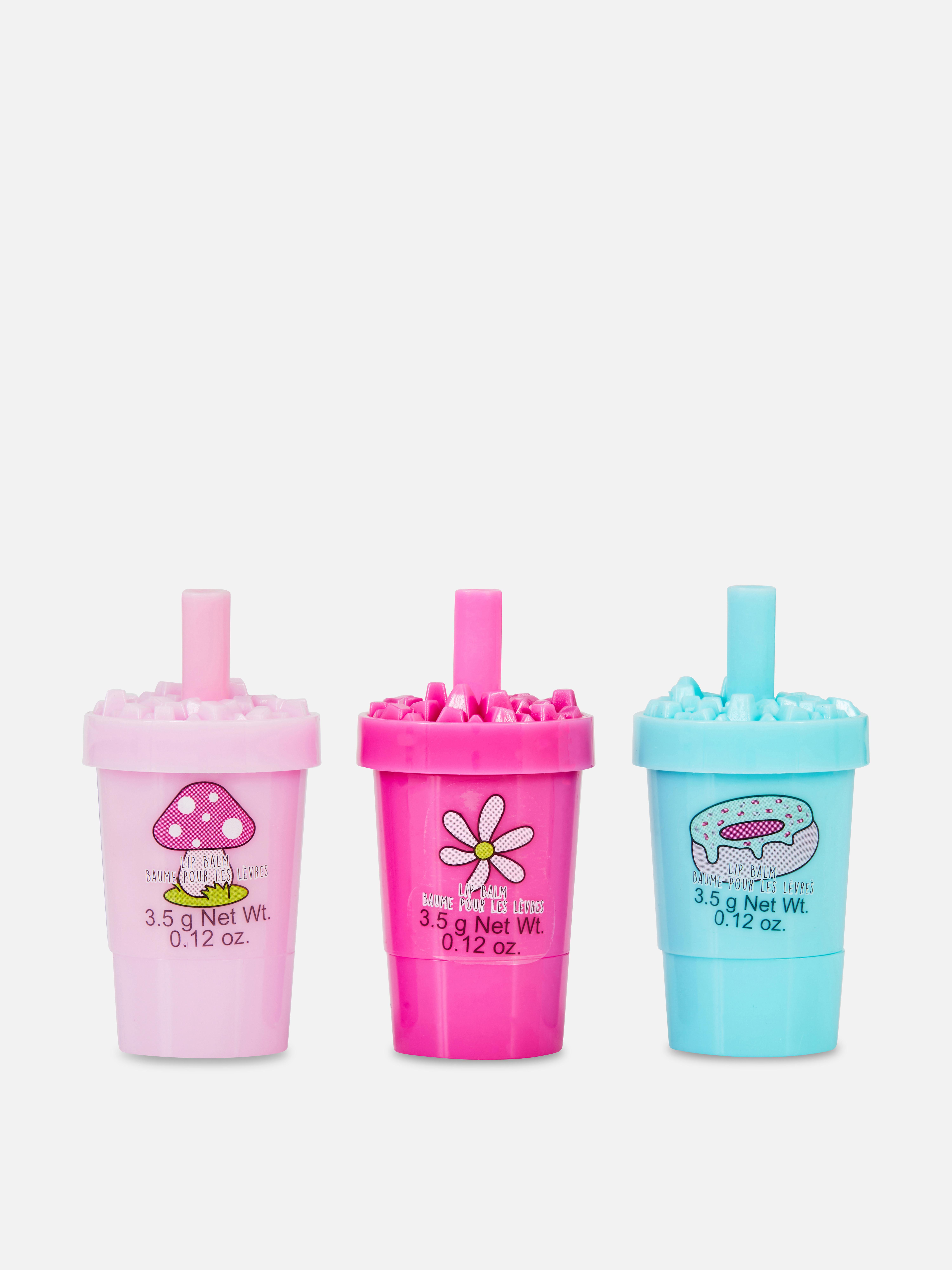 3 balsamuri de buze mini cu aromă de Milkshake