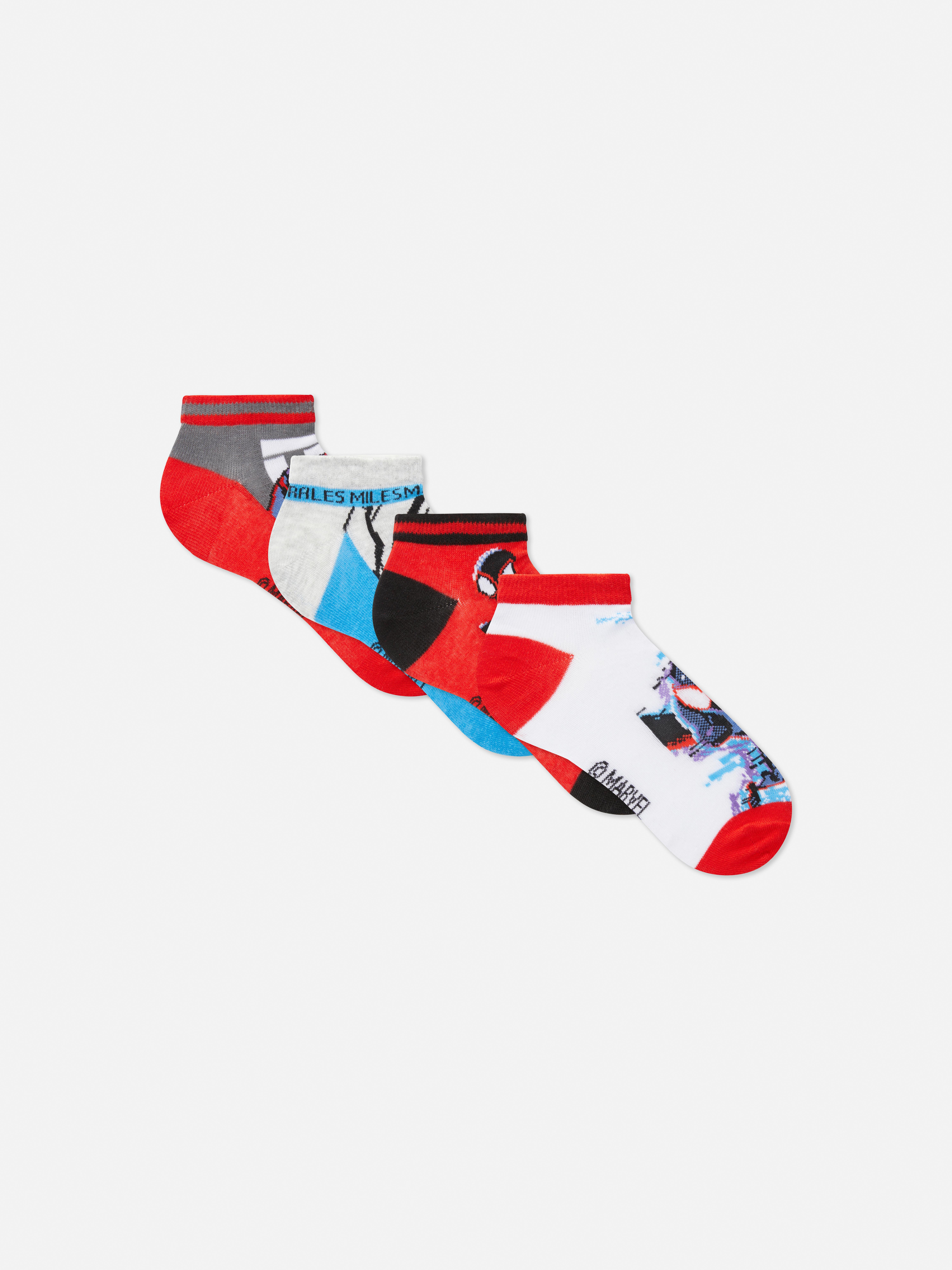 4pk Marvel Spider-Man Miles Morales Footsie Socks