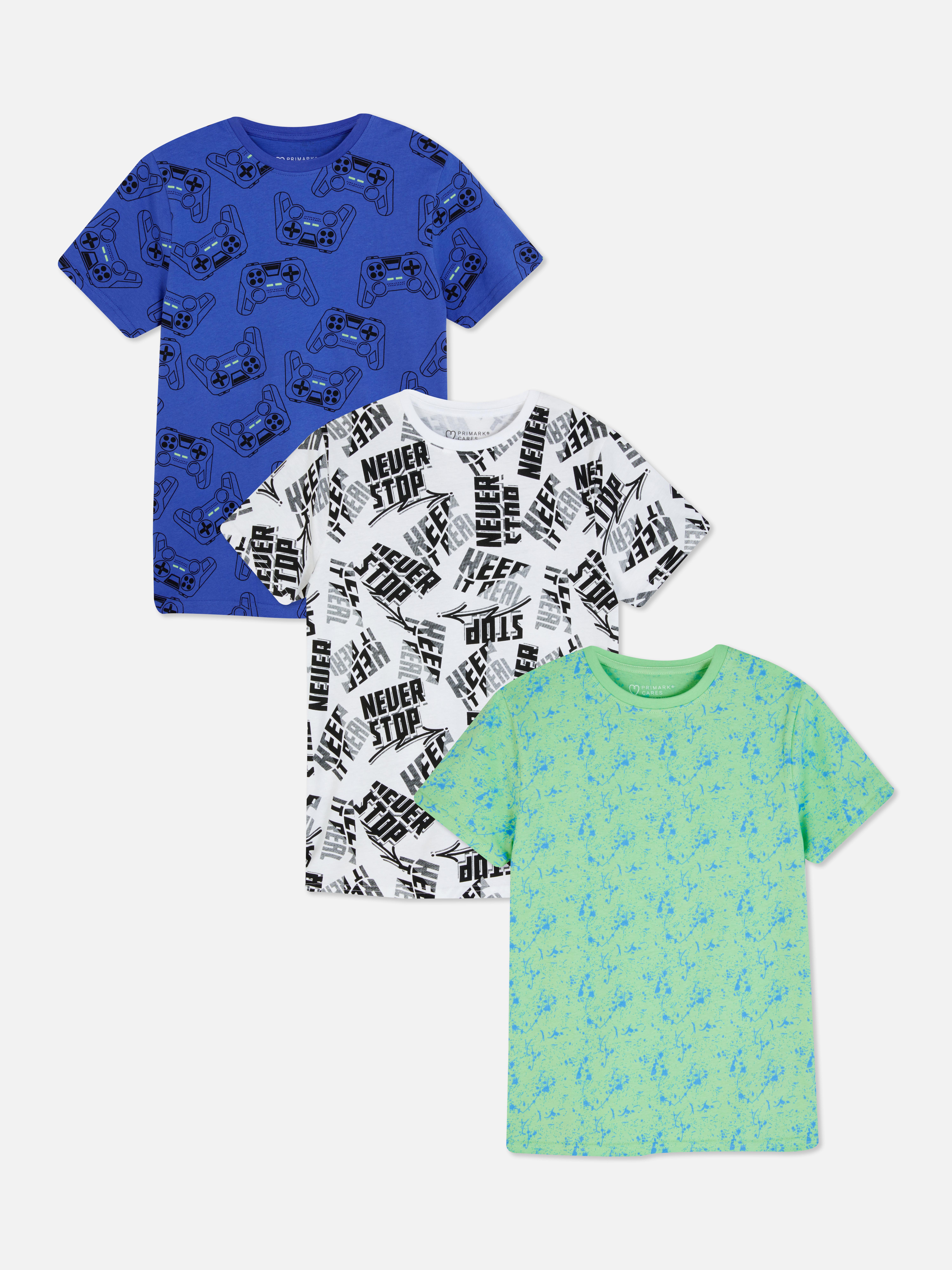 3pk Print Short Sleeve T-shirts