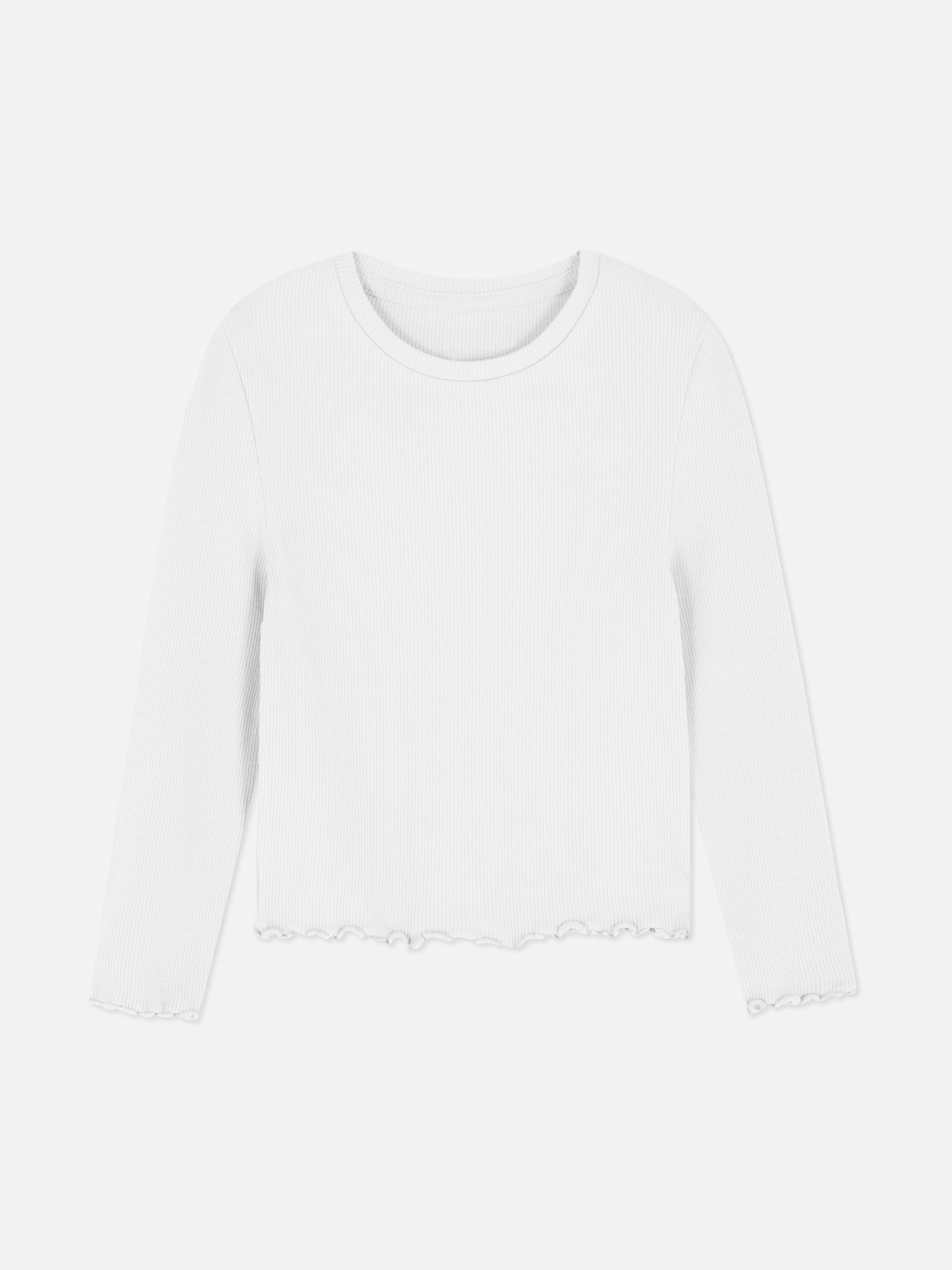 Maglia a coste con finiture smerlate