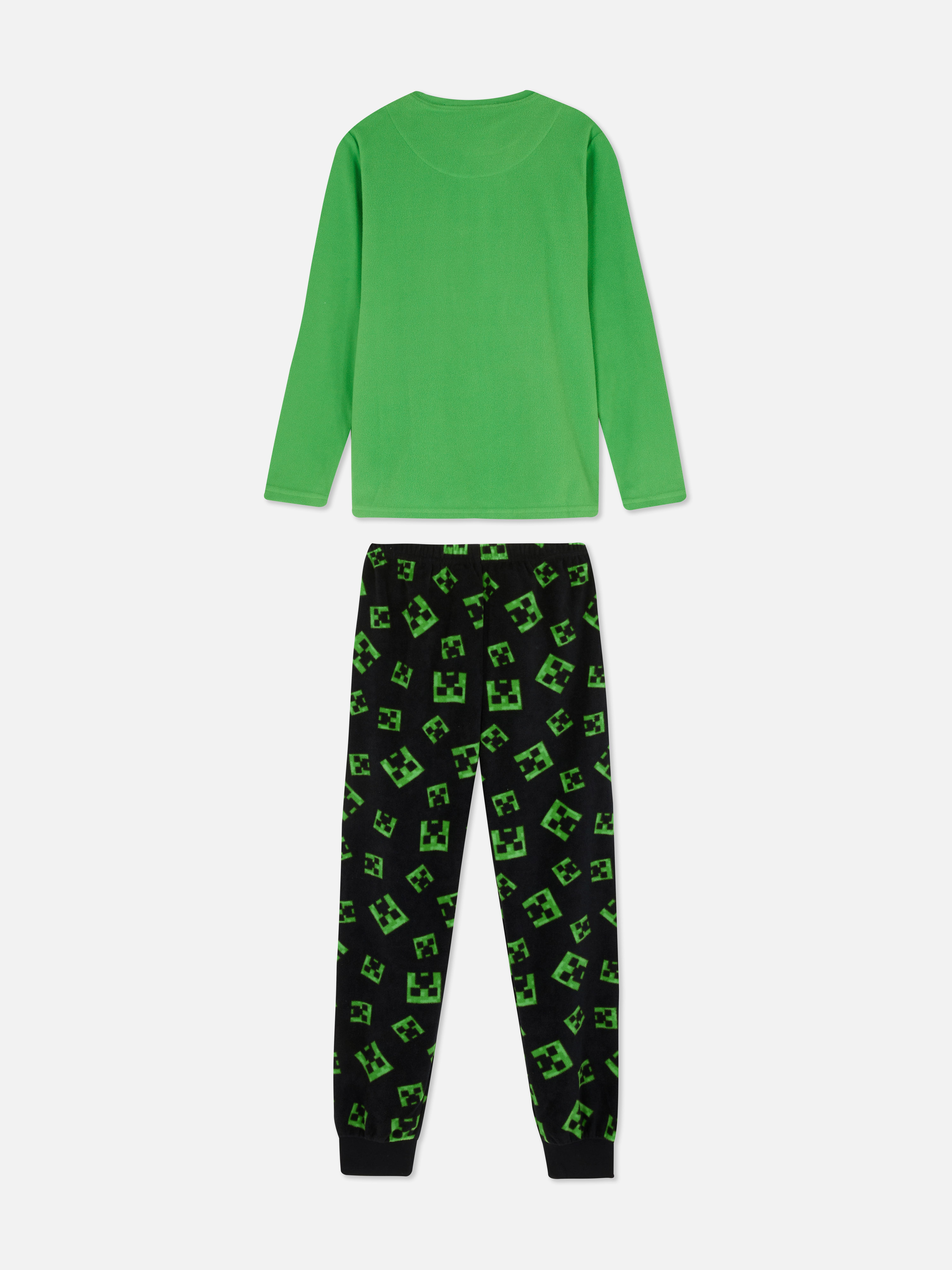 Set de pijamale din polar cu model Minecraft