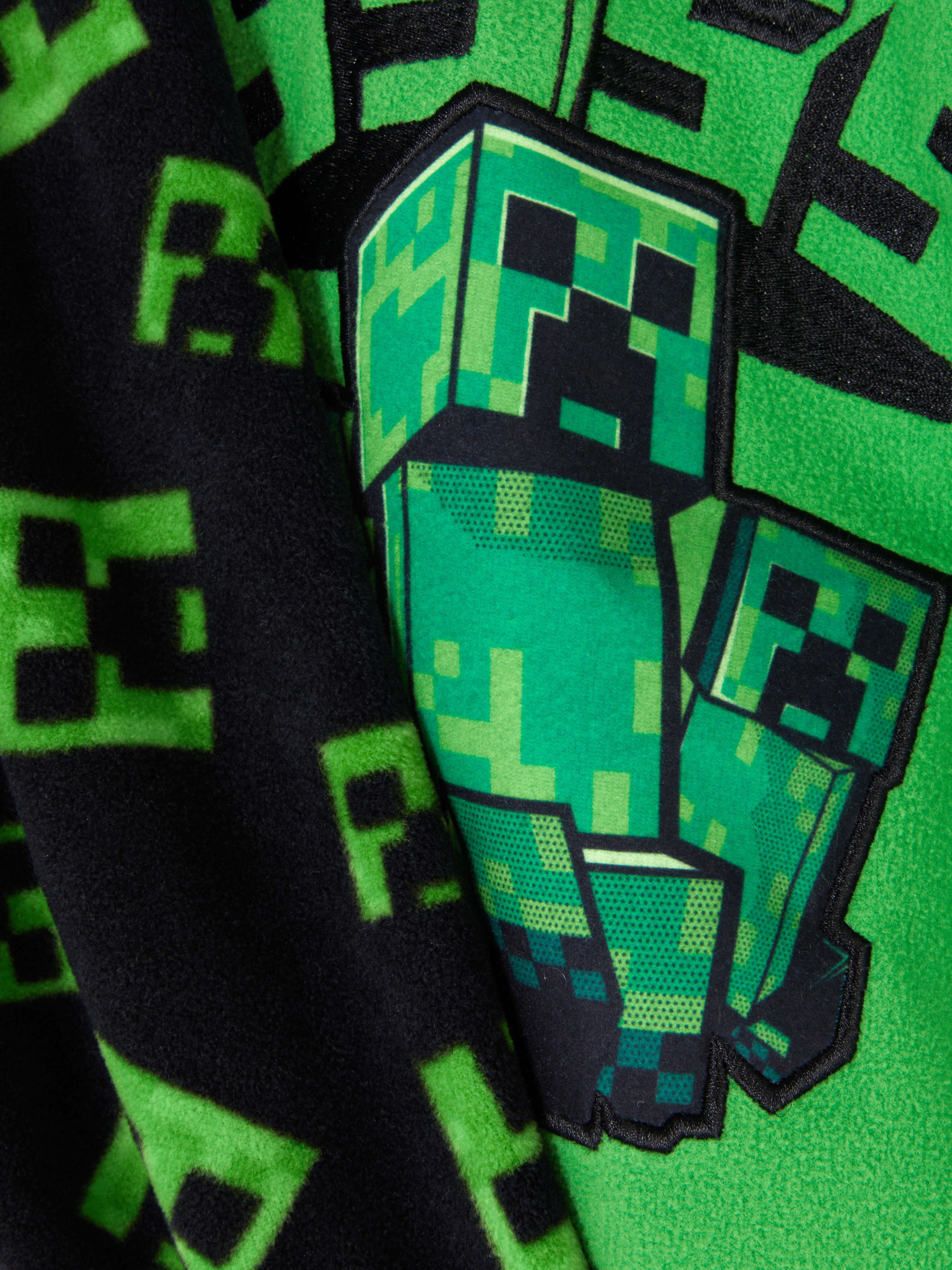 Set de pijamale din polar cu model Minecraft
