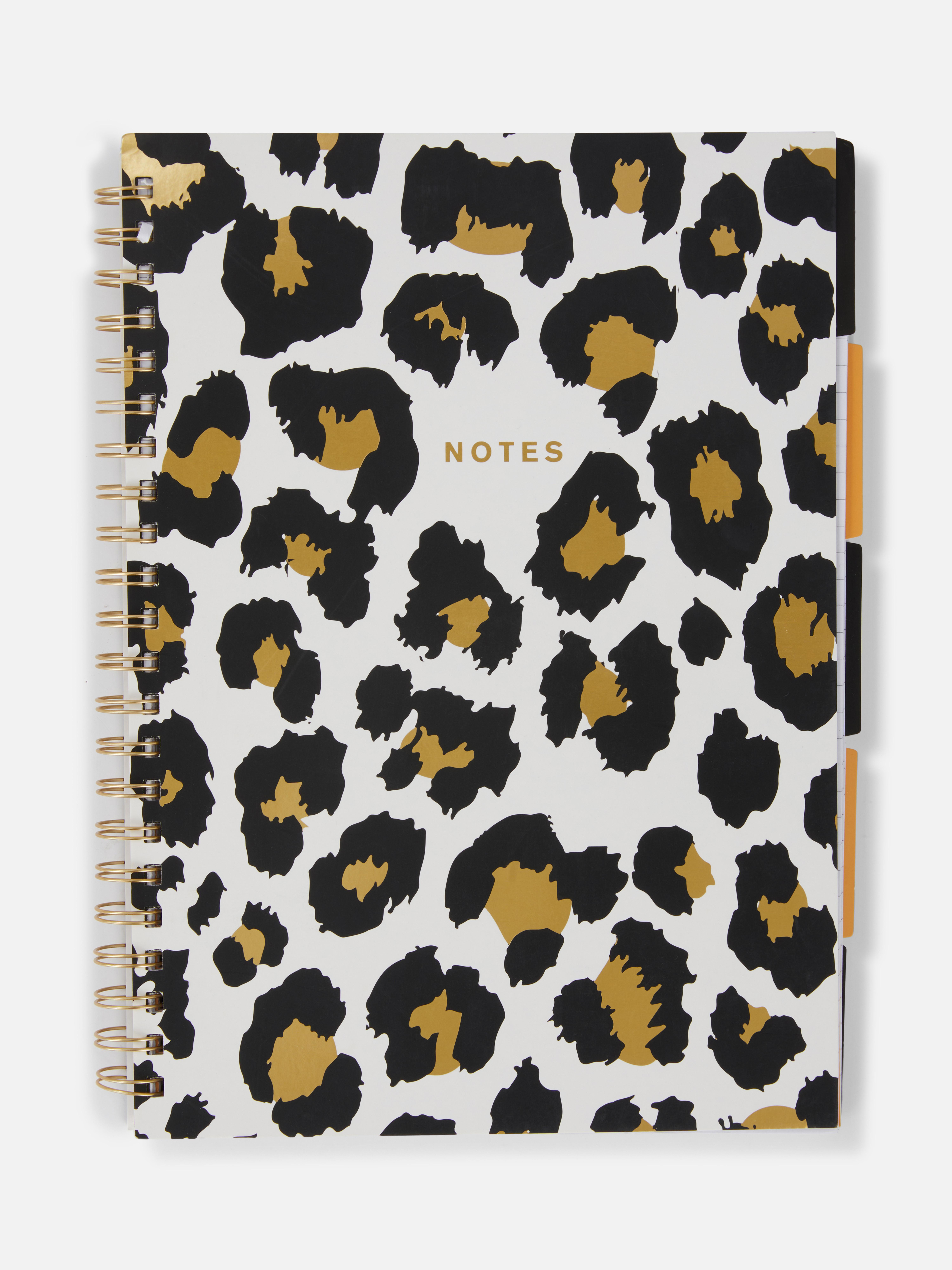 A4 notitieboek met luipaardprint