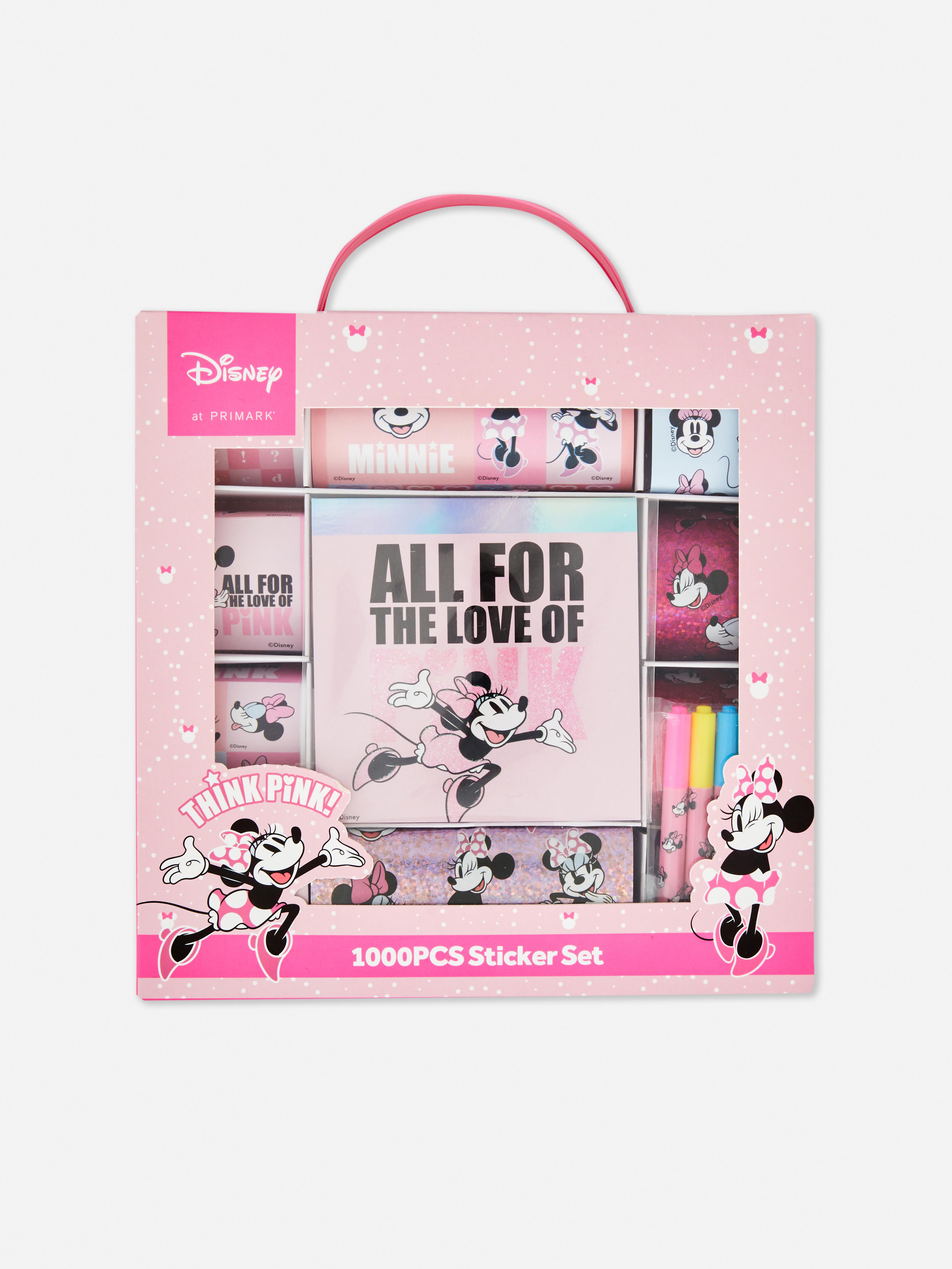 „Disney Minnie Maus“ Aufkleber-Set mit Federmäppchen, 1000er-Pack