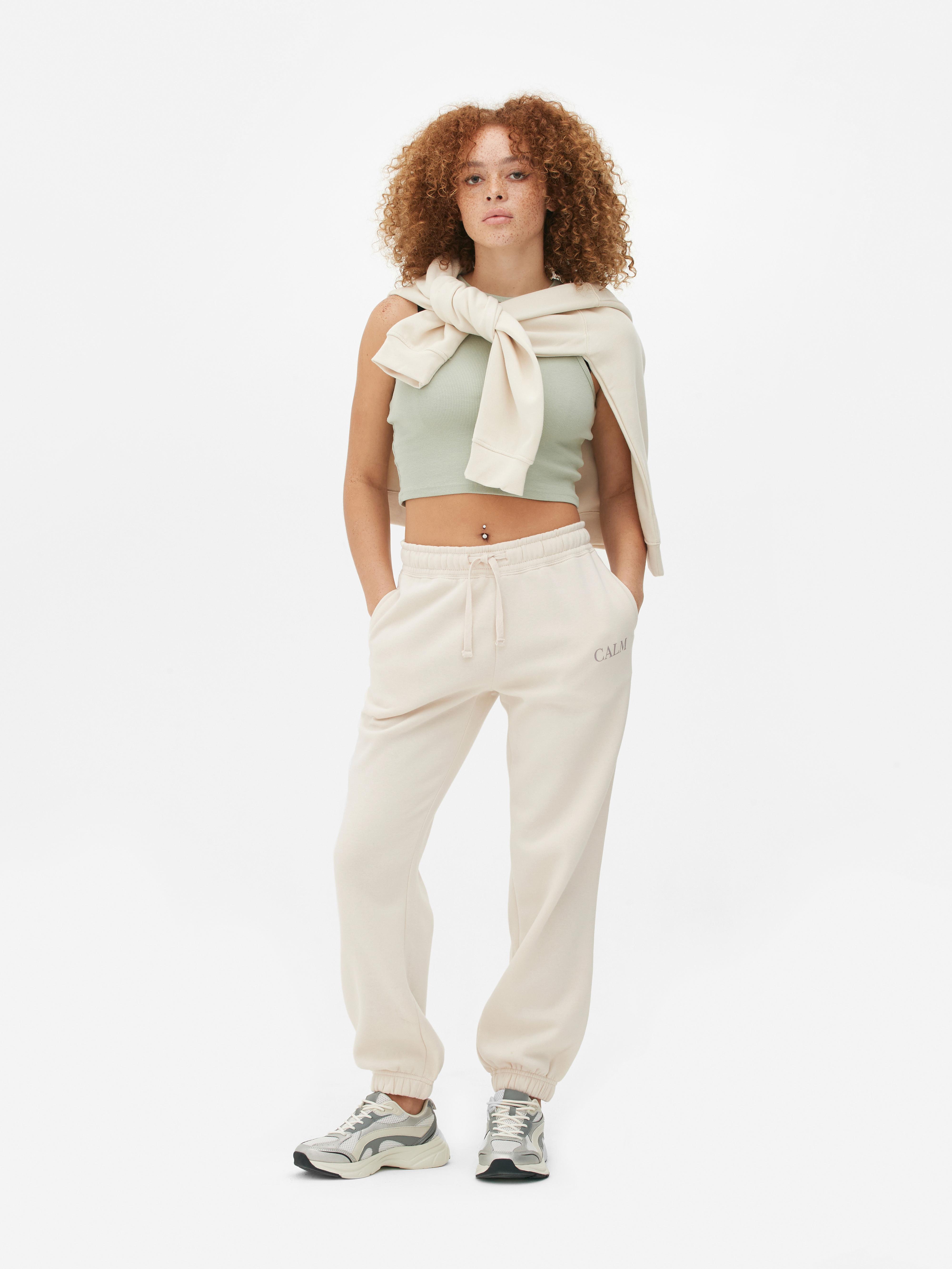 Cream tracksuit bottoms womens new arrivals