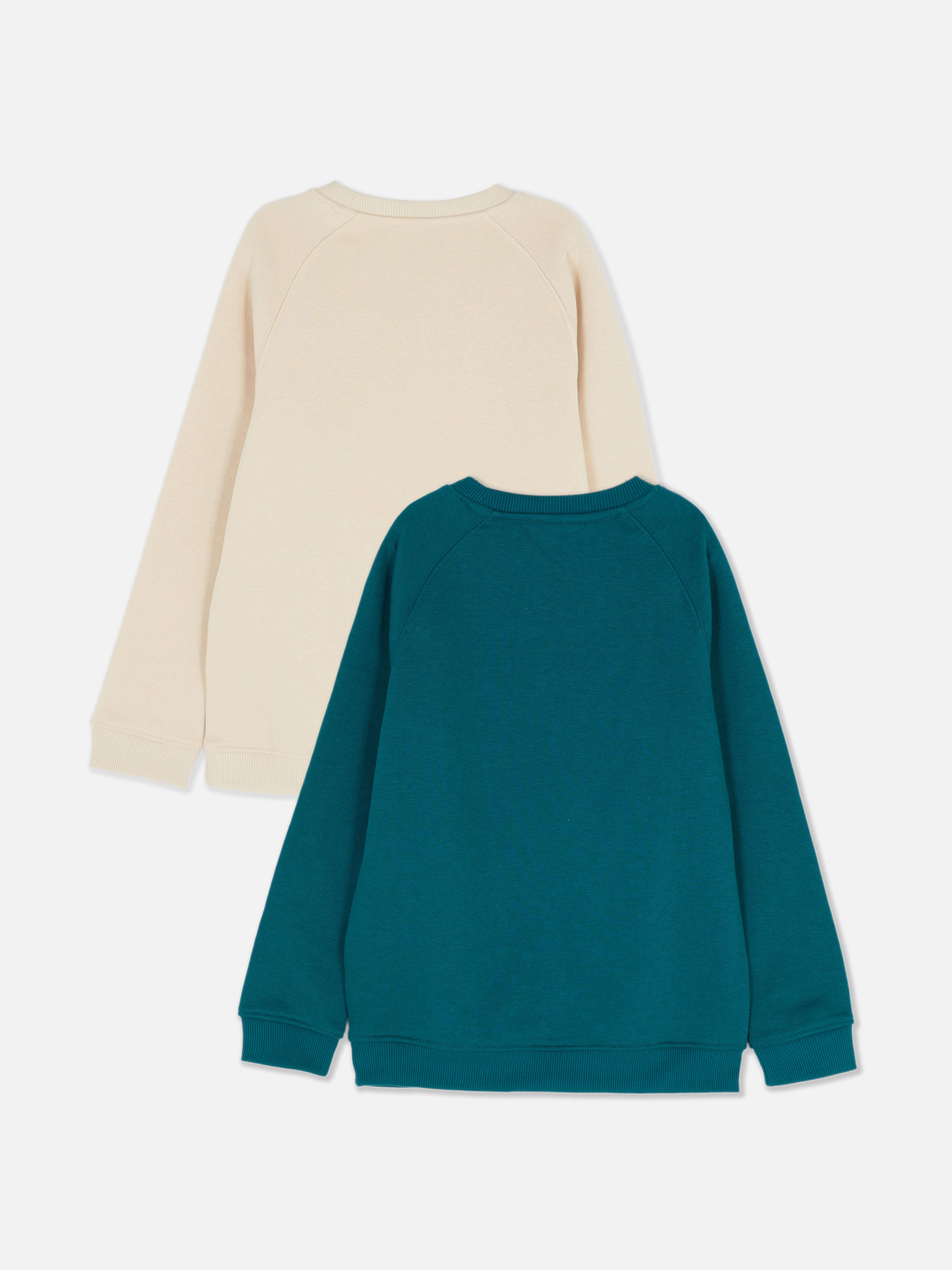 Boys Stone 2pk Crew Neck Sweatshirts Primark