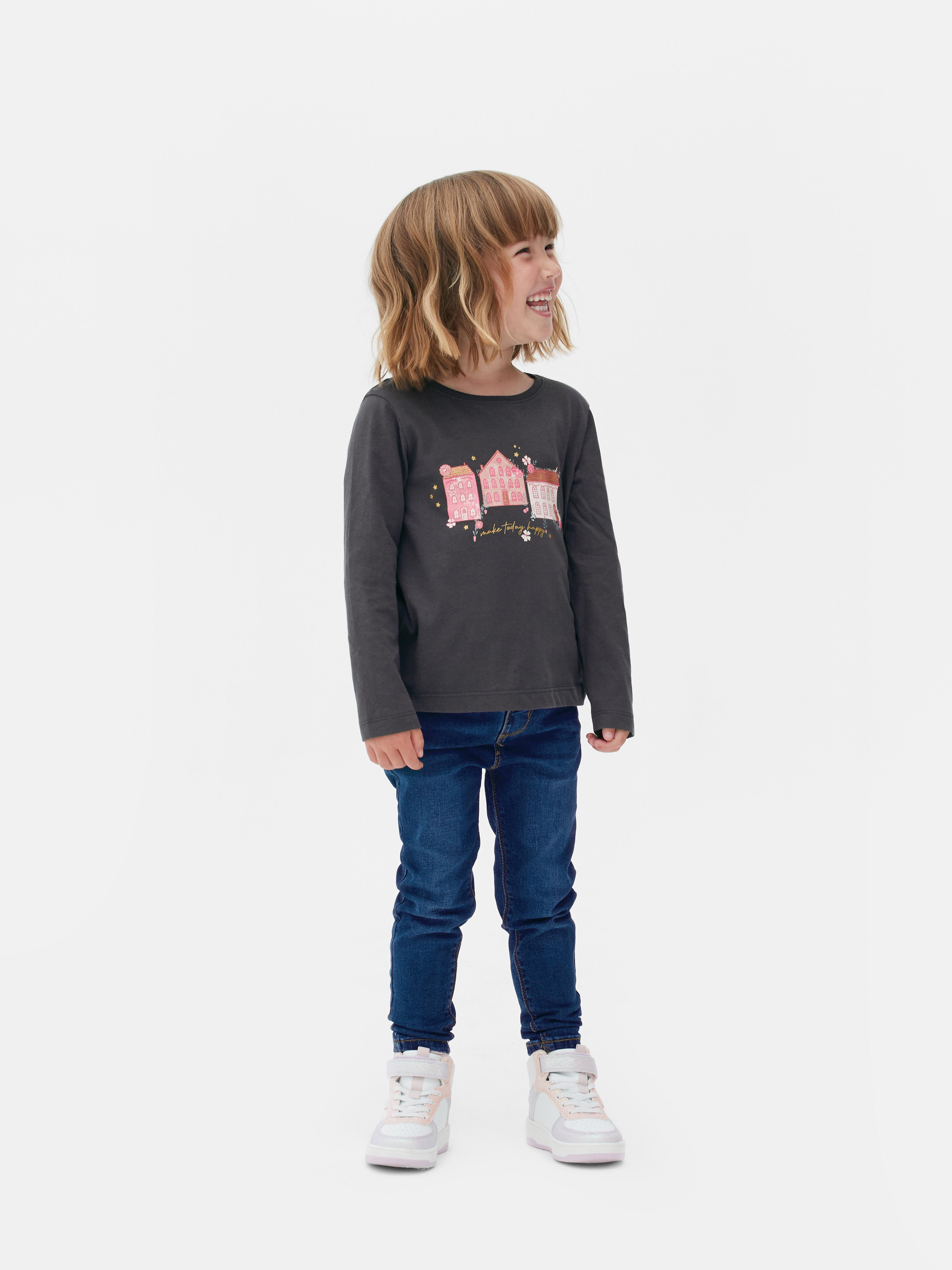 Sweat Fille Primark 6-7 Ans - Gris - Motif Licorne - Manches Longues