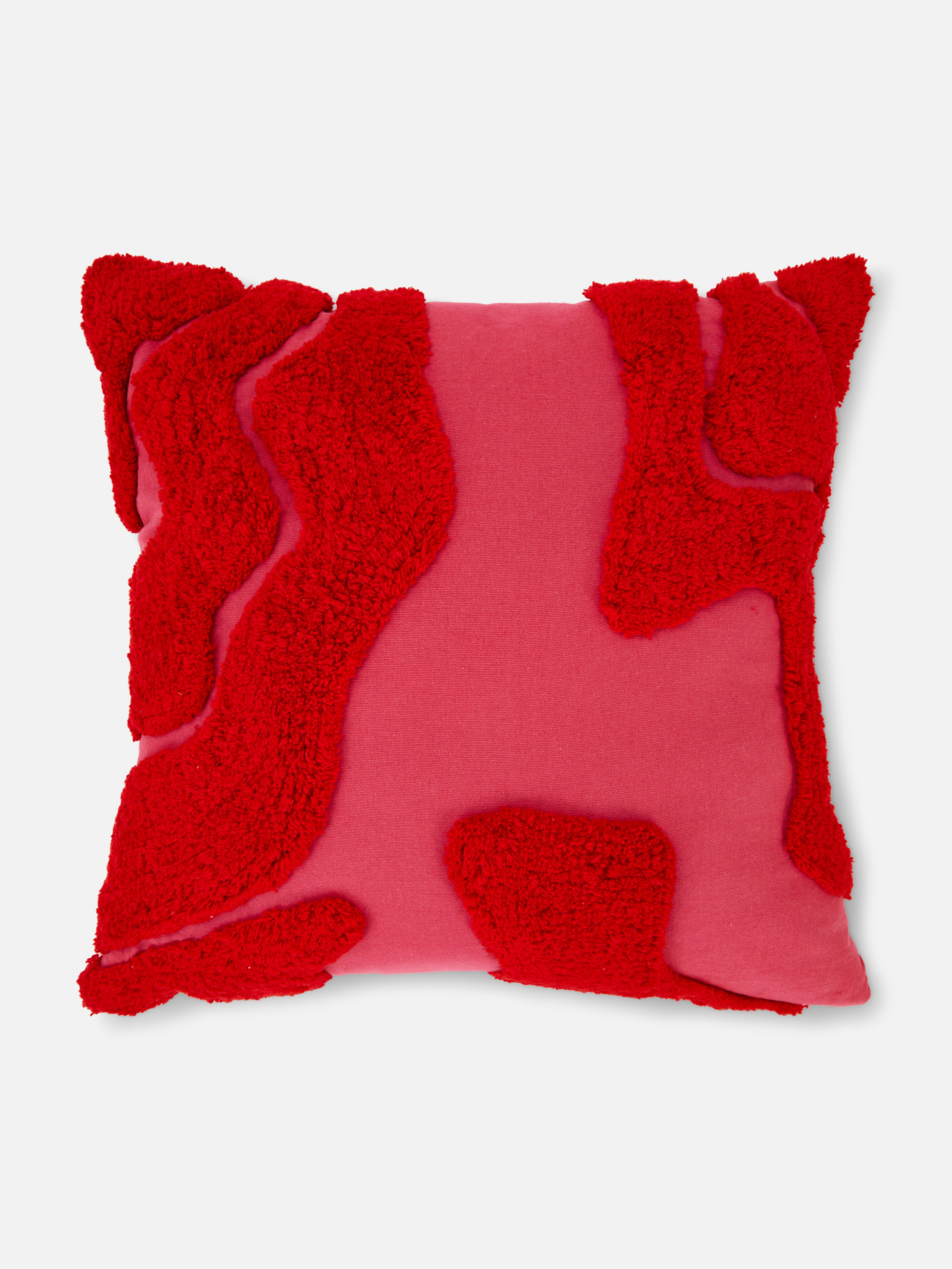 Abstract Tufted Square Cushion