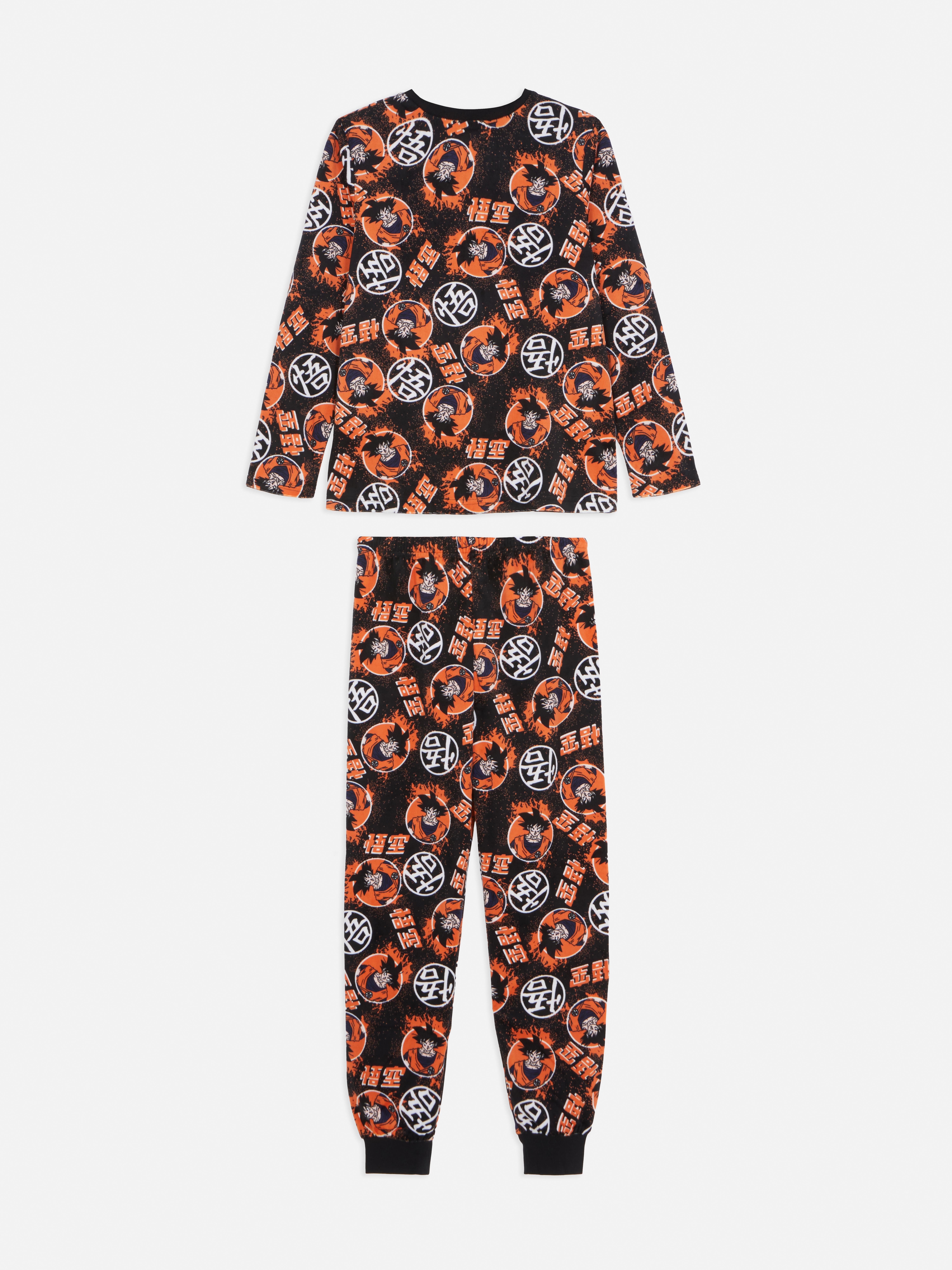 Dragon Ball Z Boys Short Sleeve Long Leg Pyjama Set Grey Goku