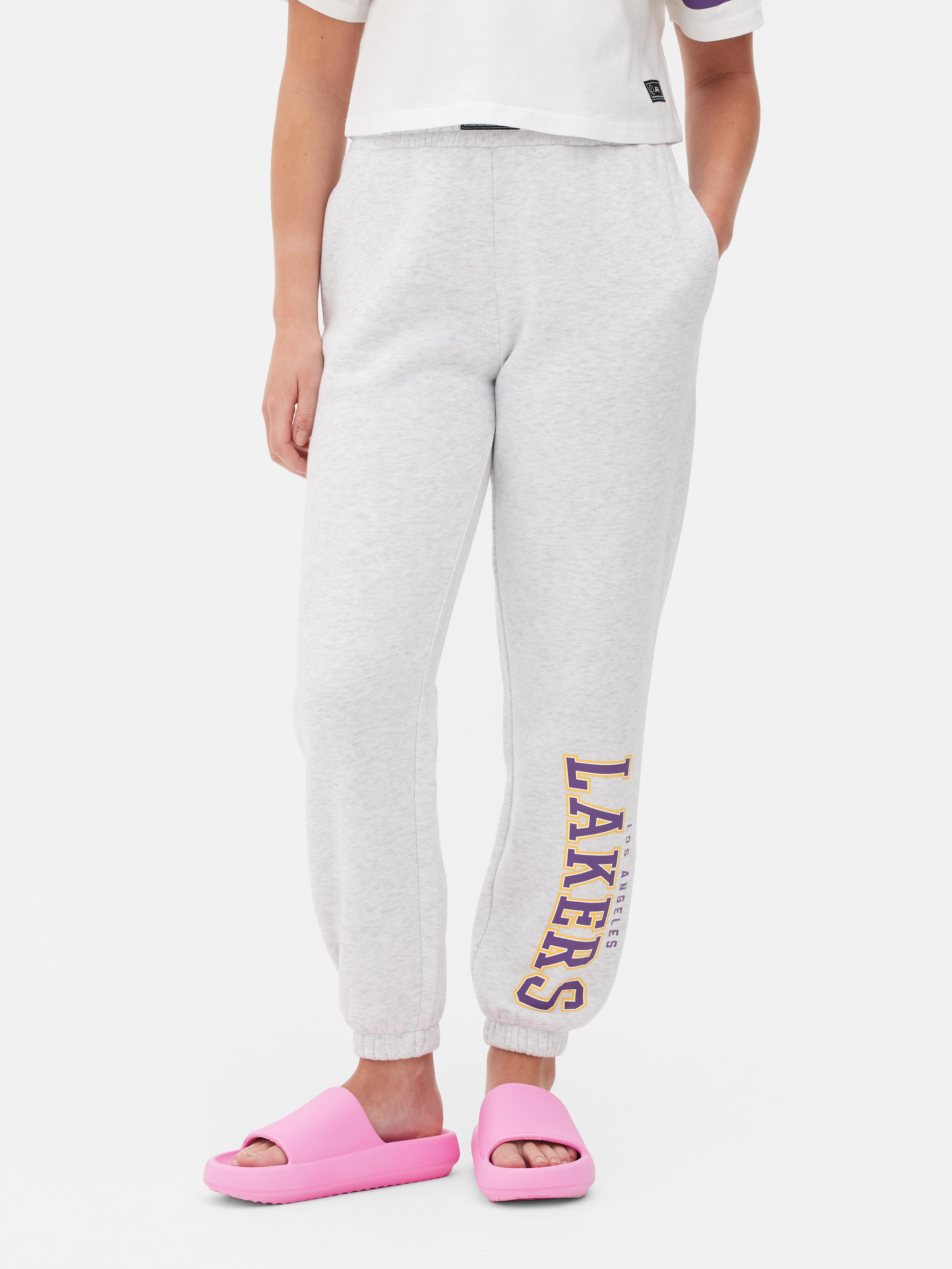 Pantaloni casual cu imprimeu NBA Los Angeles Lakers Primark