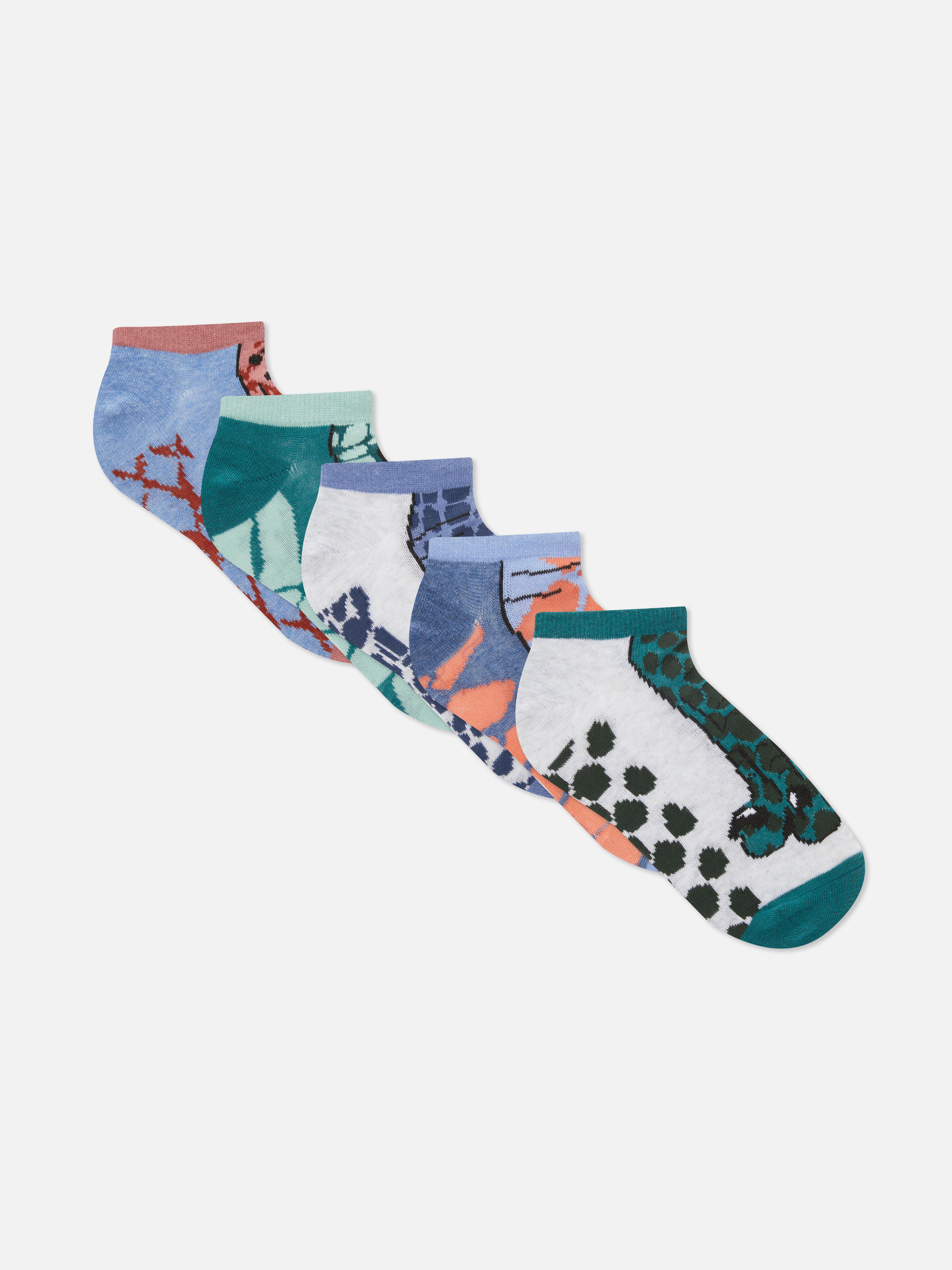5-Pack Dinosaur Sneaker Socks