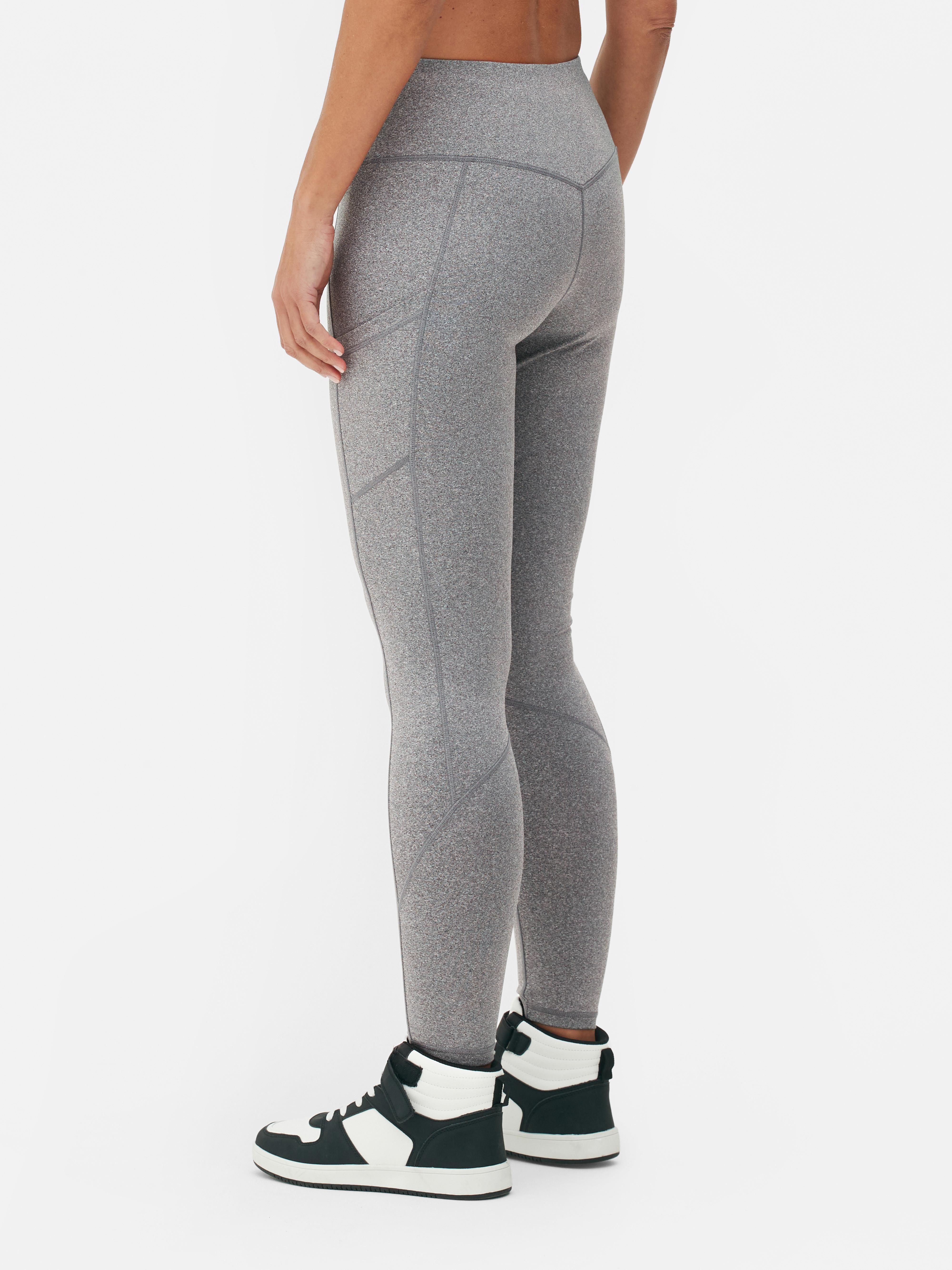 Primark Pants Women Large Gray Pull-On Leggings Yoga Active Gym Workout NEW  