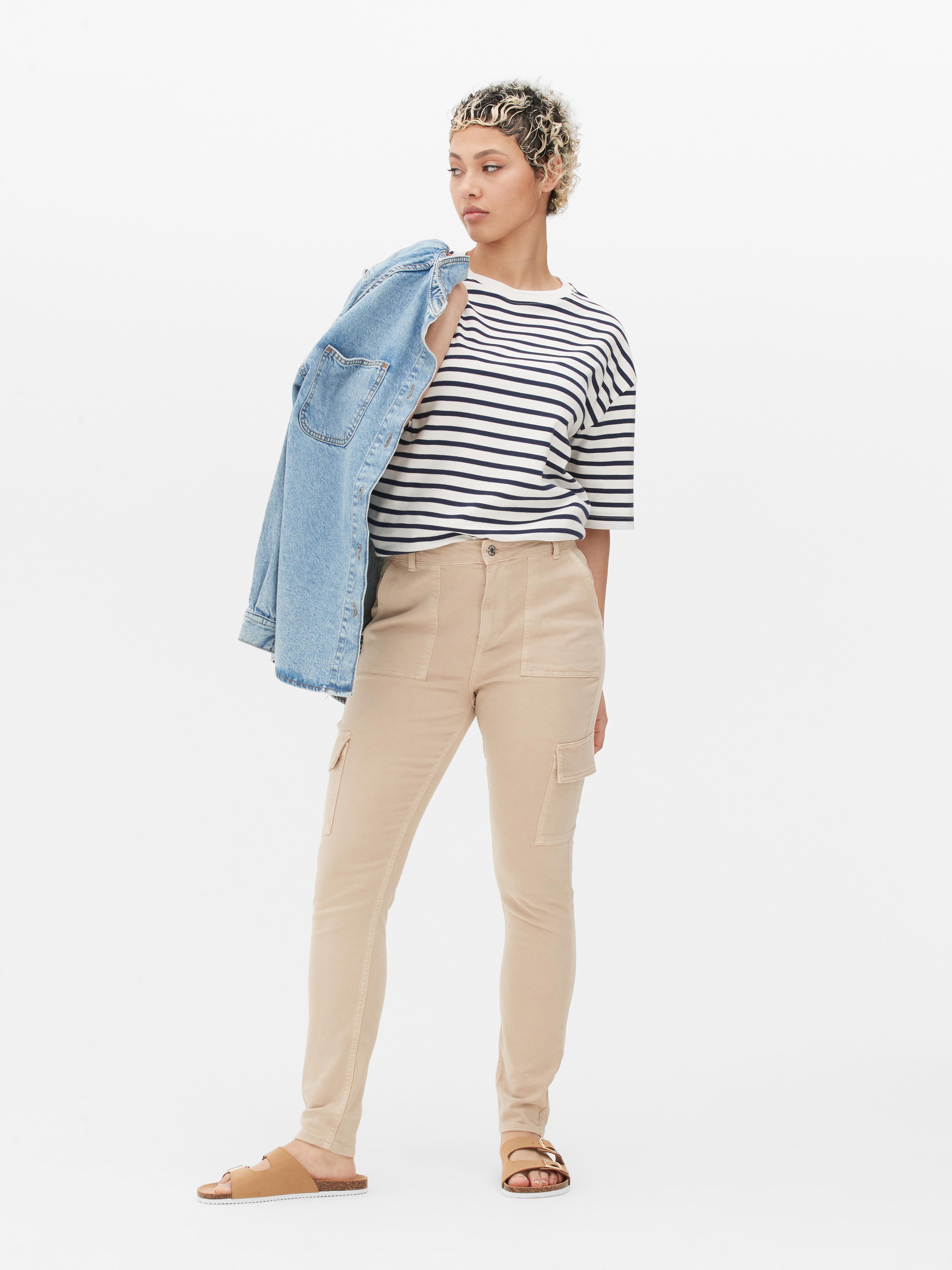 Skinny High-Waist-Cargo-Jeans | Primark
