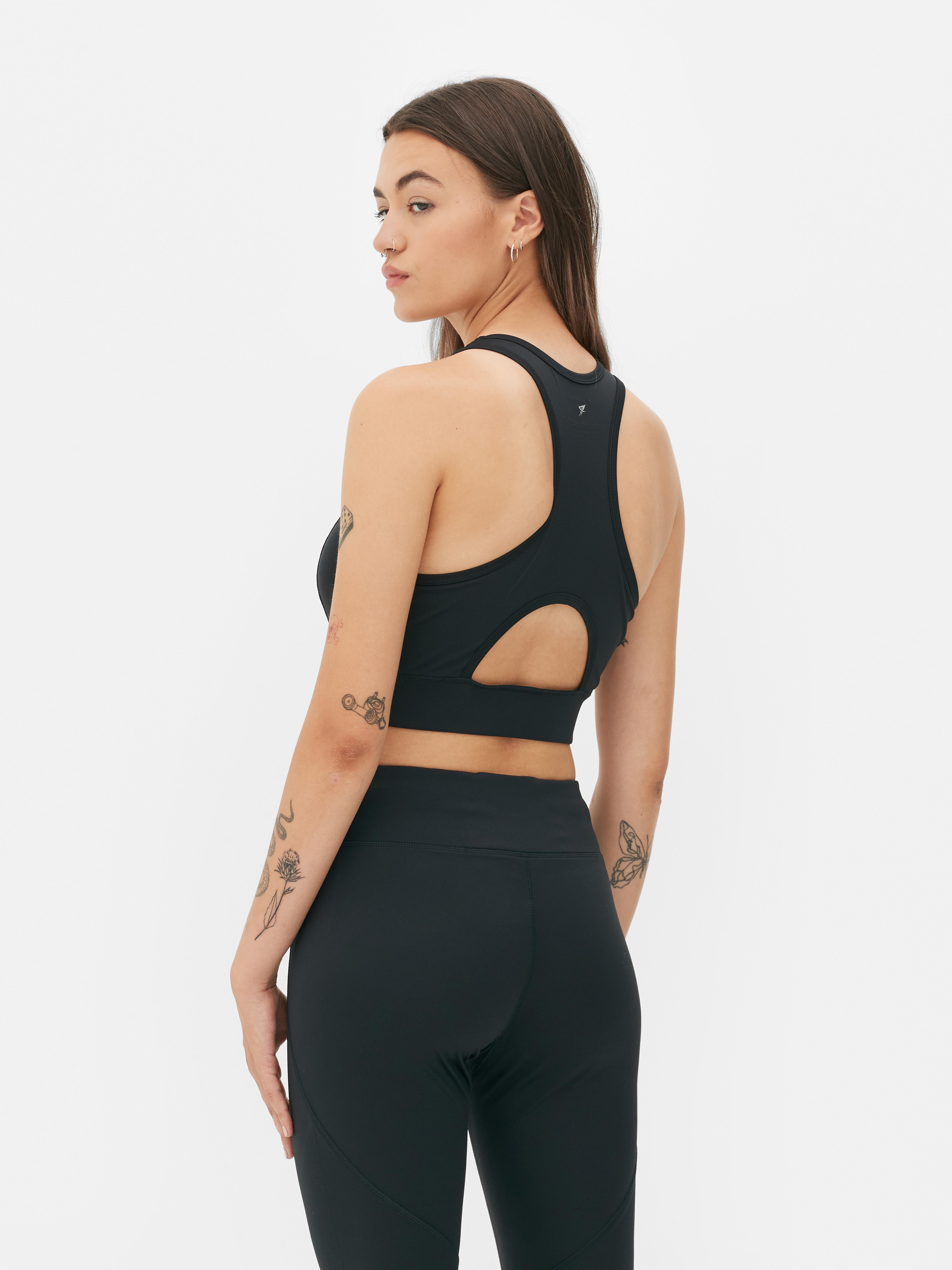 Womens Black Performance Crop Top