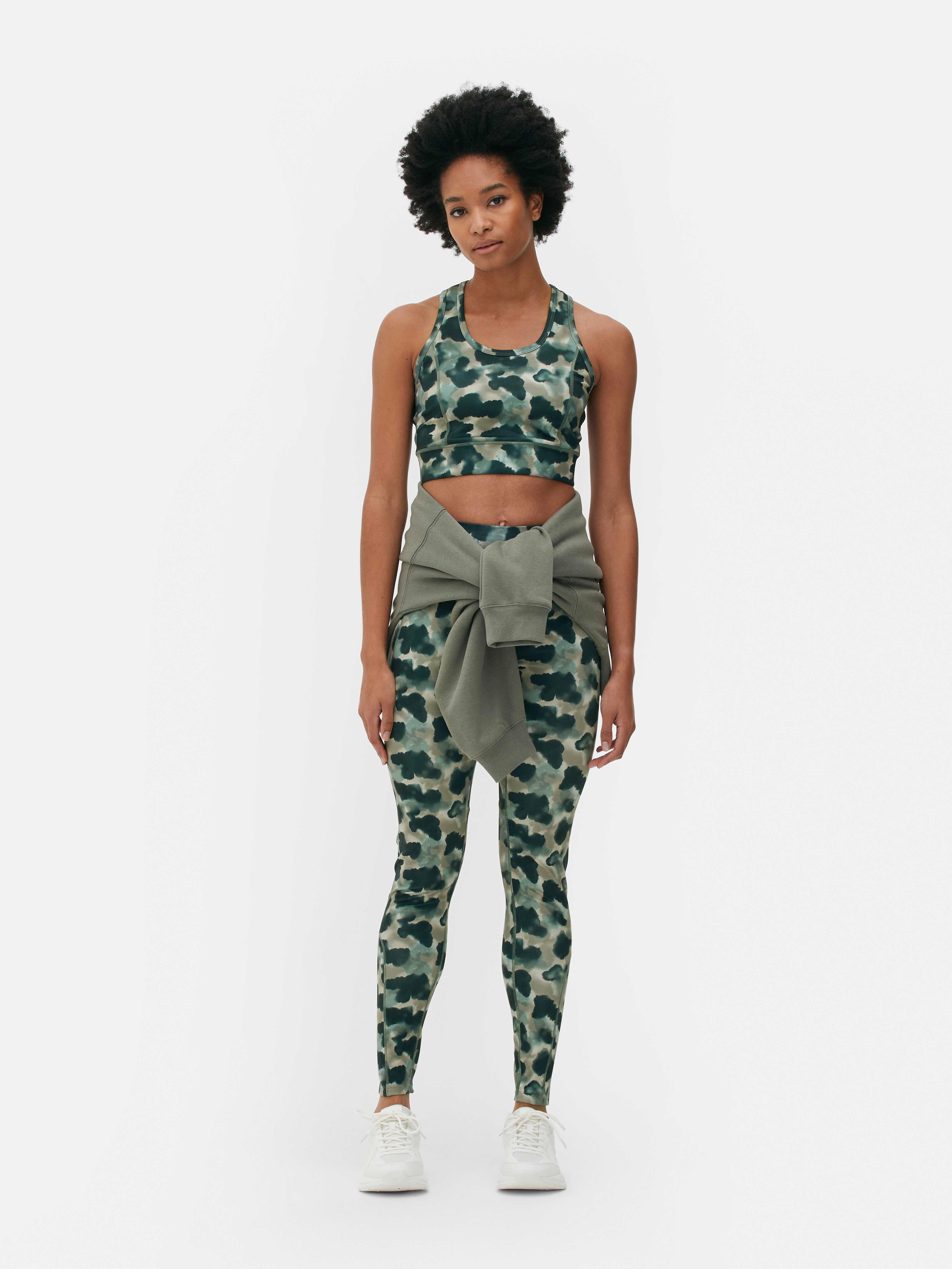 Performance Co-ord All-Over Print Crop Top