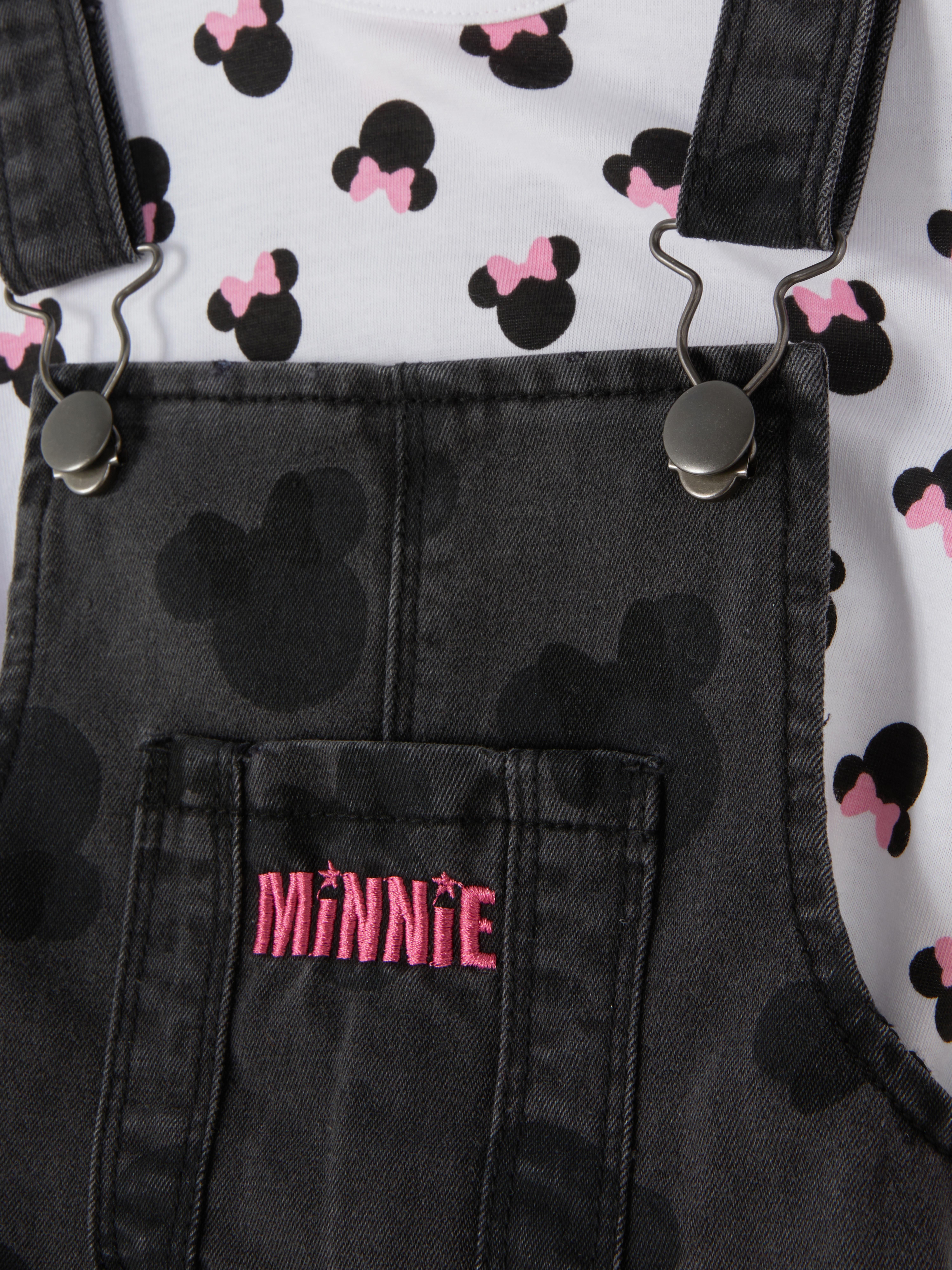 Conjunto vestido jardineira duas peças Disney Minnie Mouse