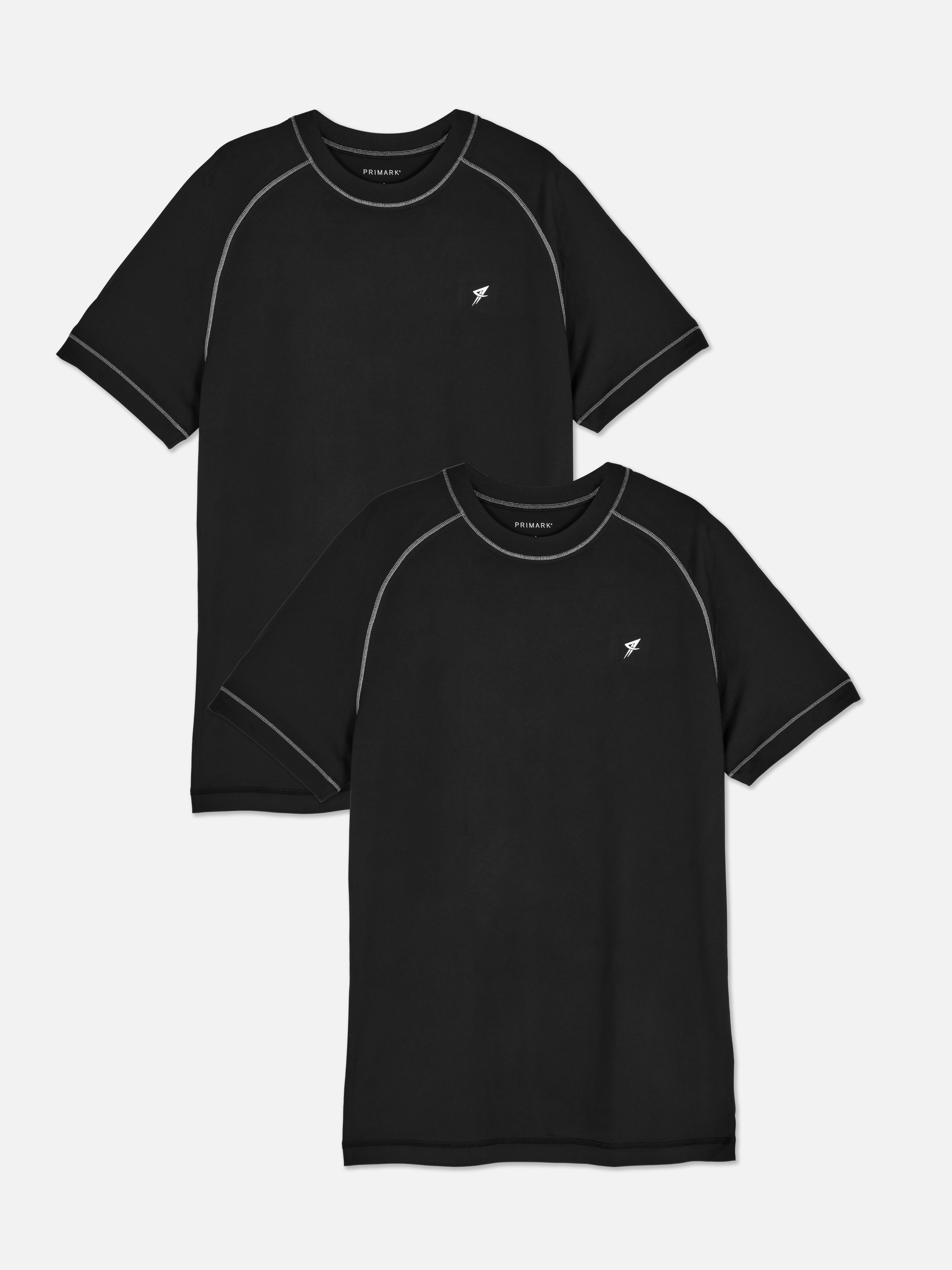 Sport-T-shirts met ronde hals, set van 2