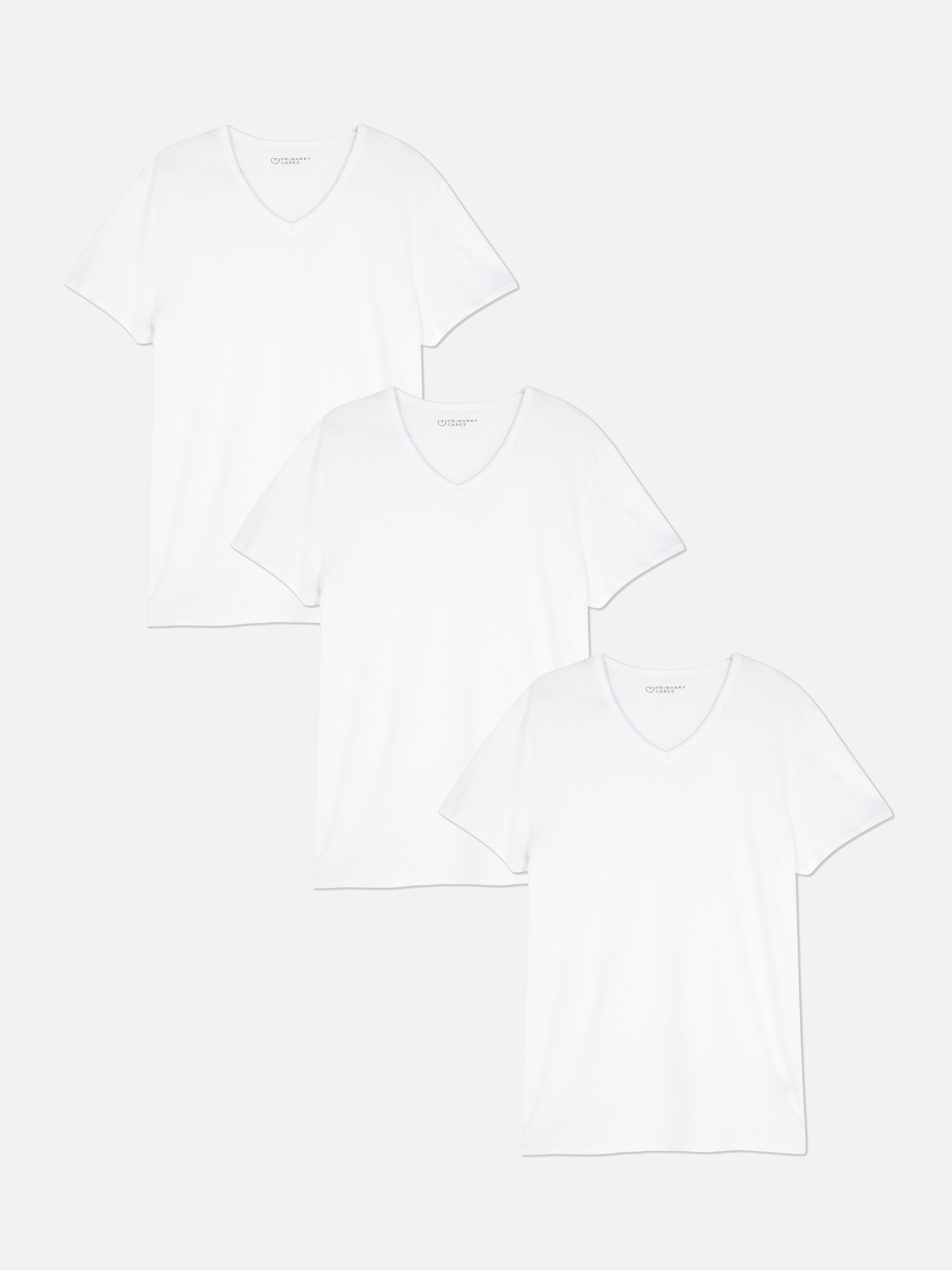 Basic T-shirts met V-hals, set van 3
